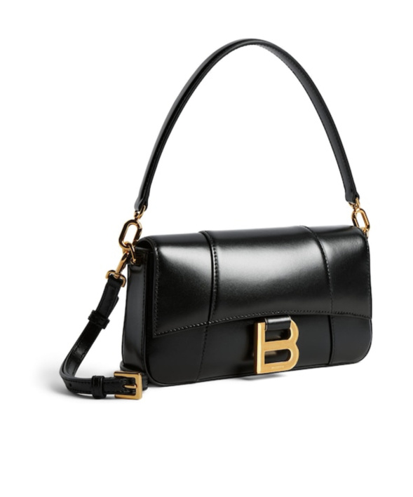 Balenciaga Hourglass Sling Small Shoulder Bag In Black