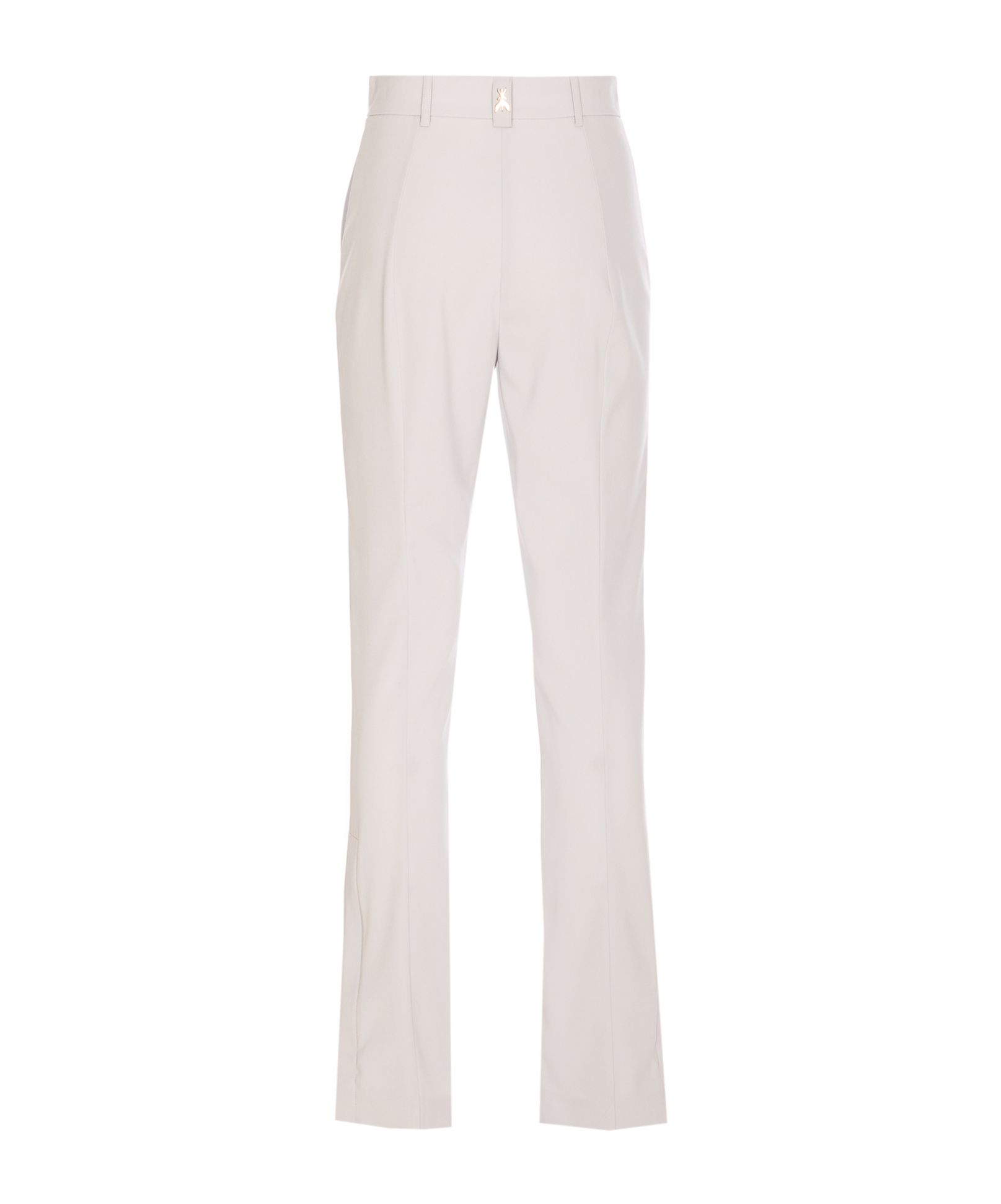 Patrizia Pepe Logo-plaque Trousers In White