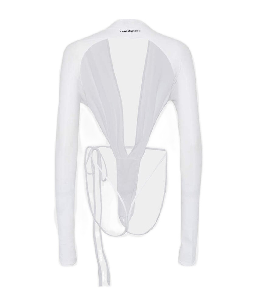 Dsquared2 Open-back Bodysuit In White