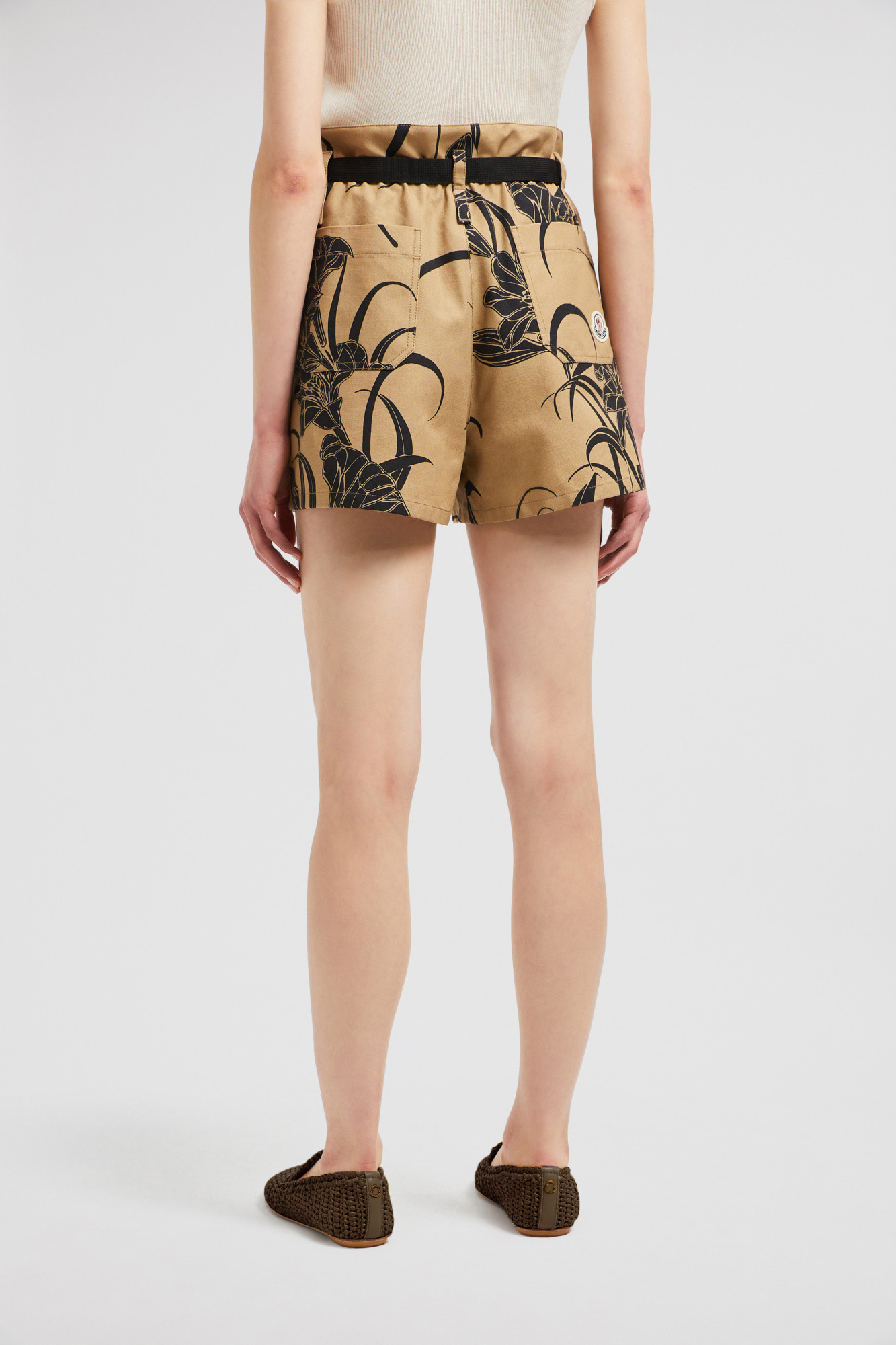 Moncler Belt-loop Shorts In Black