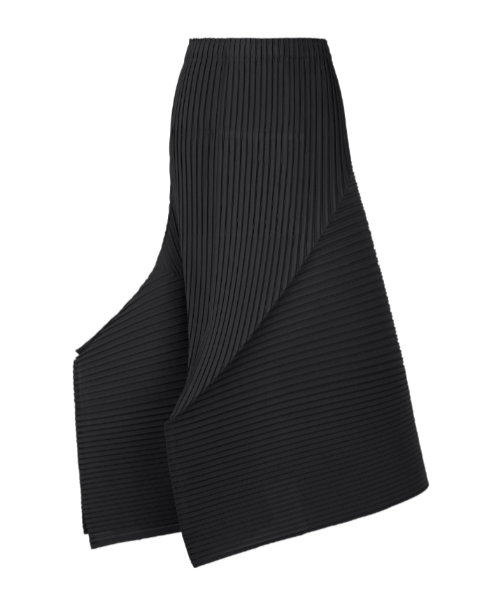 Issey Miyake Womens Black Knit As It Is Asymmetric Knitted Midi Skirt In Black