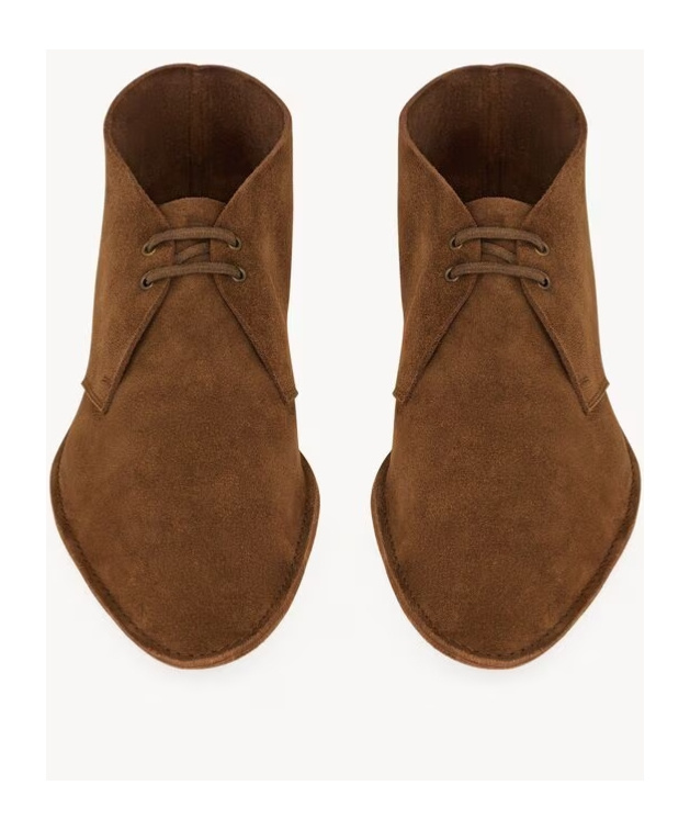 Saint Laurent Valentin Boots In Suede In Brown