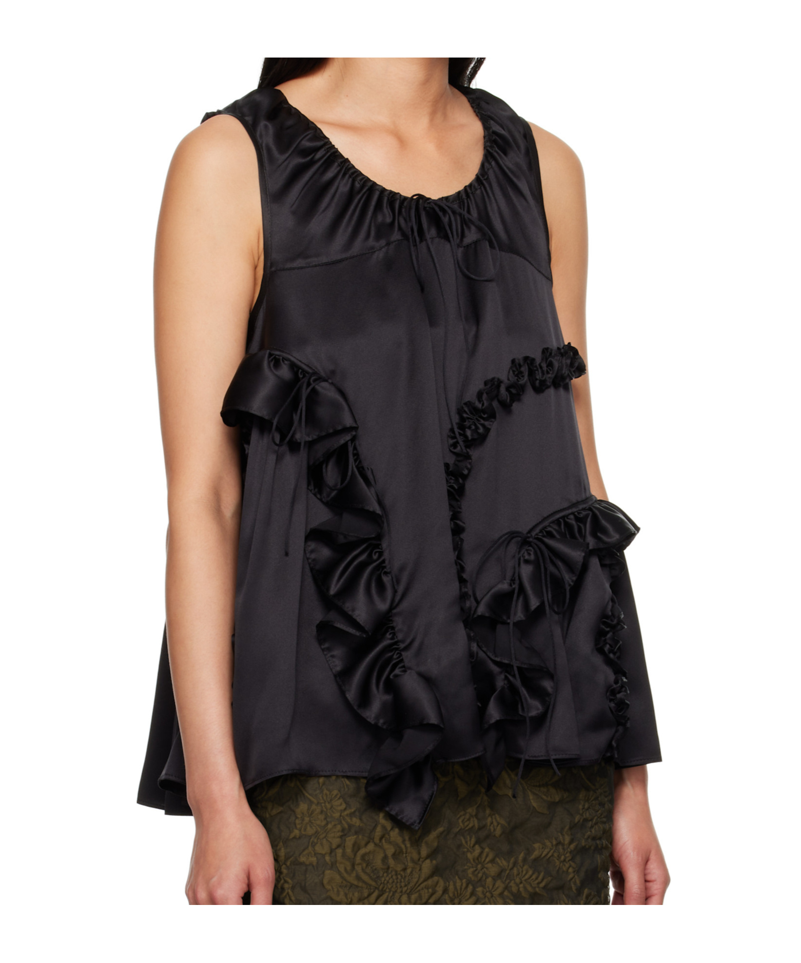 Cecilie Bahnsen Black Orsalina Tank Top