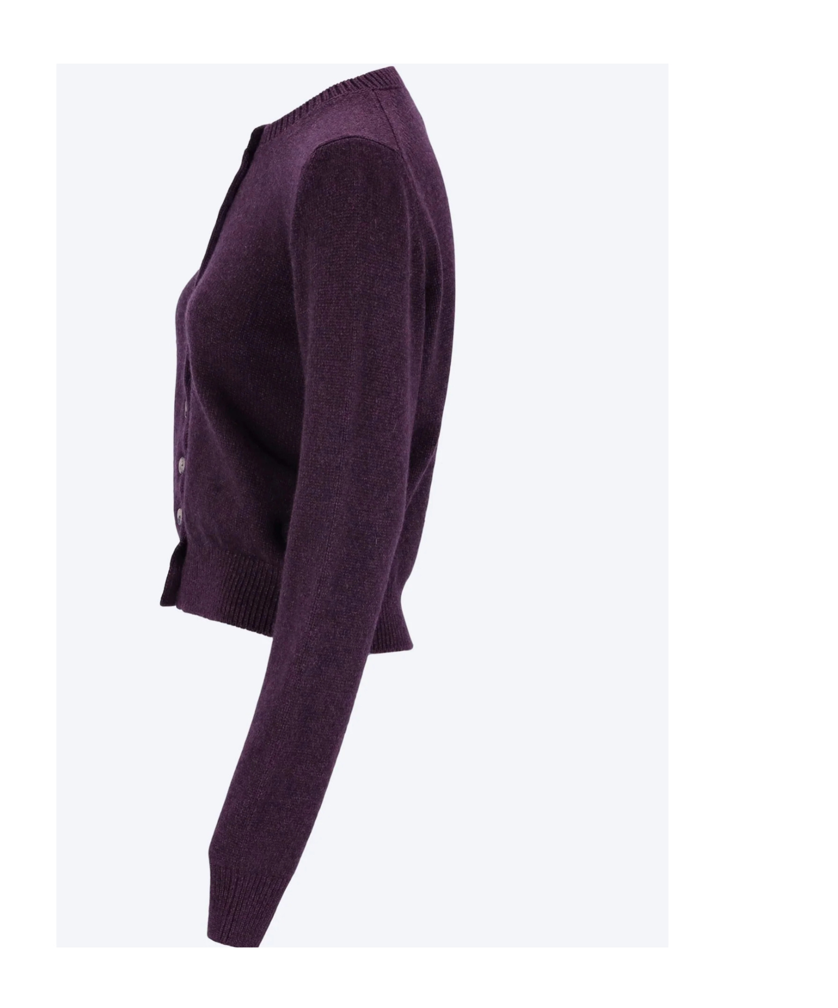 Khaite Plum Cashmere Knit Everheart Cardigan In Purple