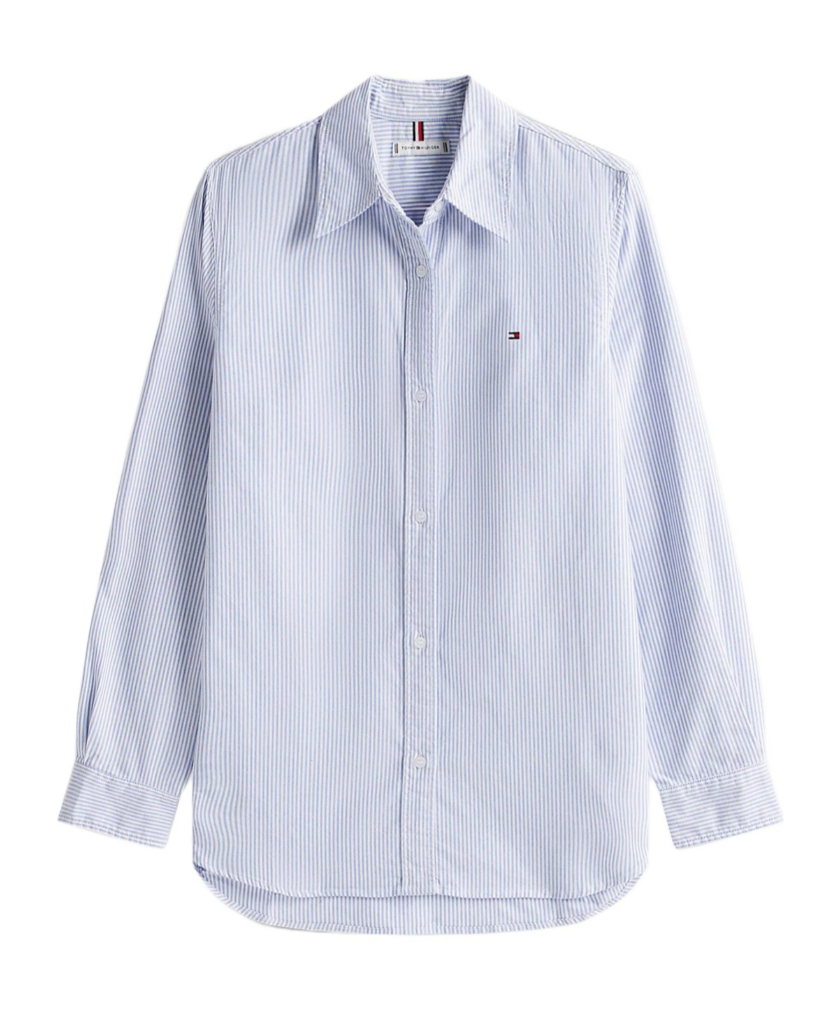 Tommy Hilfiger Relaxed Fit Oxford Shirt In Classic Ithaca Stp/ Mid Blue