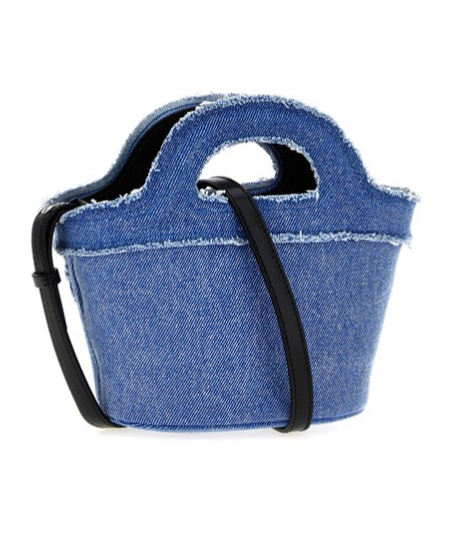 Shop Marni Tropicalia Micro Tote Bag In Blue