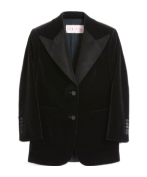 Valentino Blazer Aus Samt Frau Schwarz 44 In Black