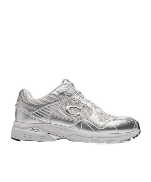 Shop Coach C301 Low-top Panelled Trainers In Gray