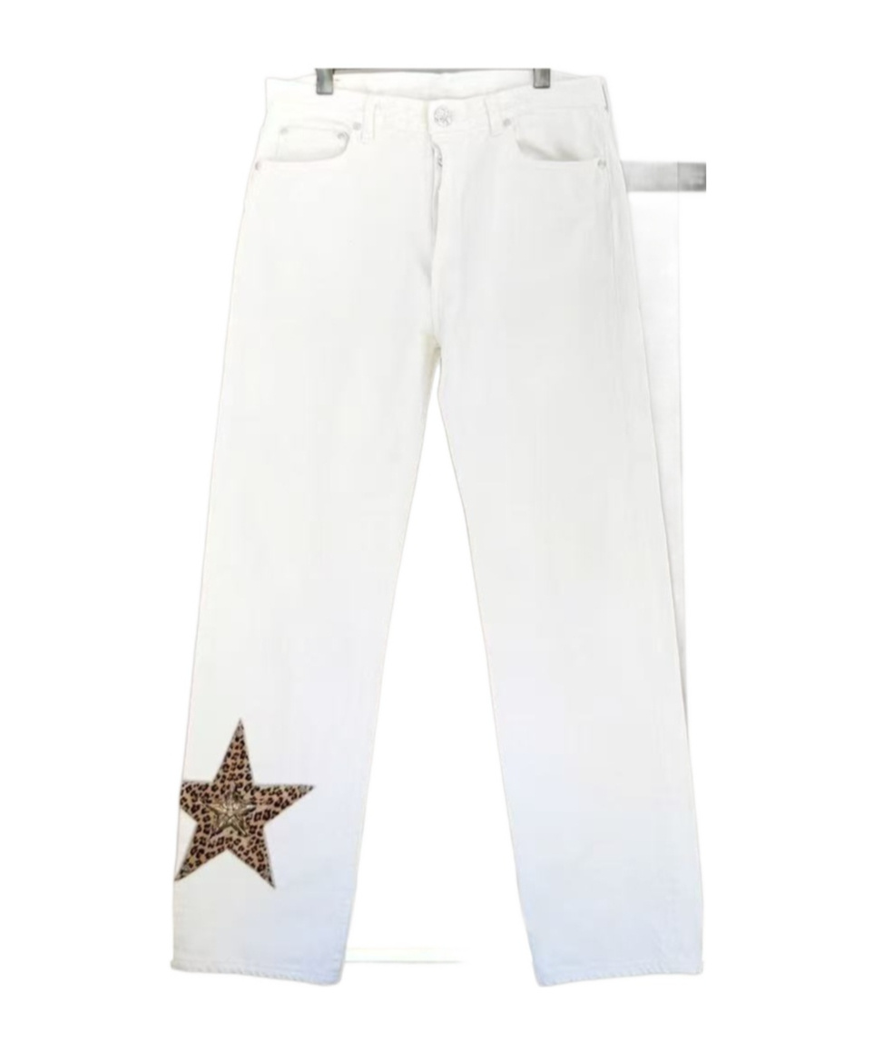 Chrome Hearts Belt Loop Casual Pants In White