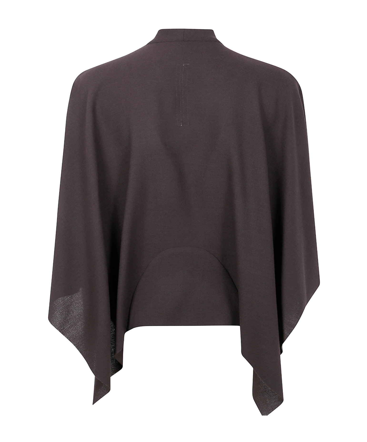 Rick Owens Tie-front Cape Top In Black