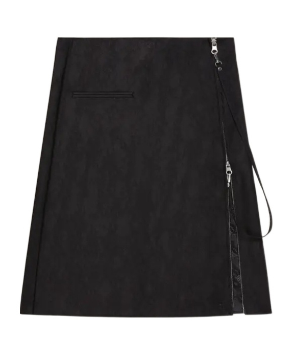 Courrèges Zippered A-line Skirt In Black