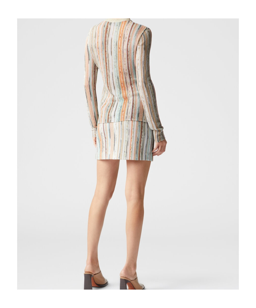 Missoni Striped Cardigan In Nude