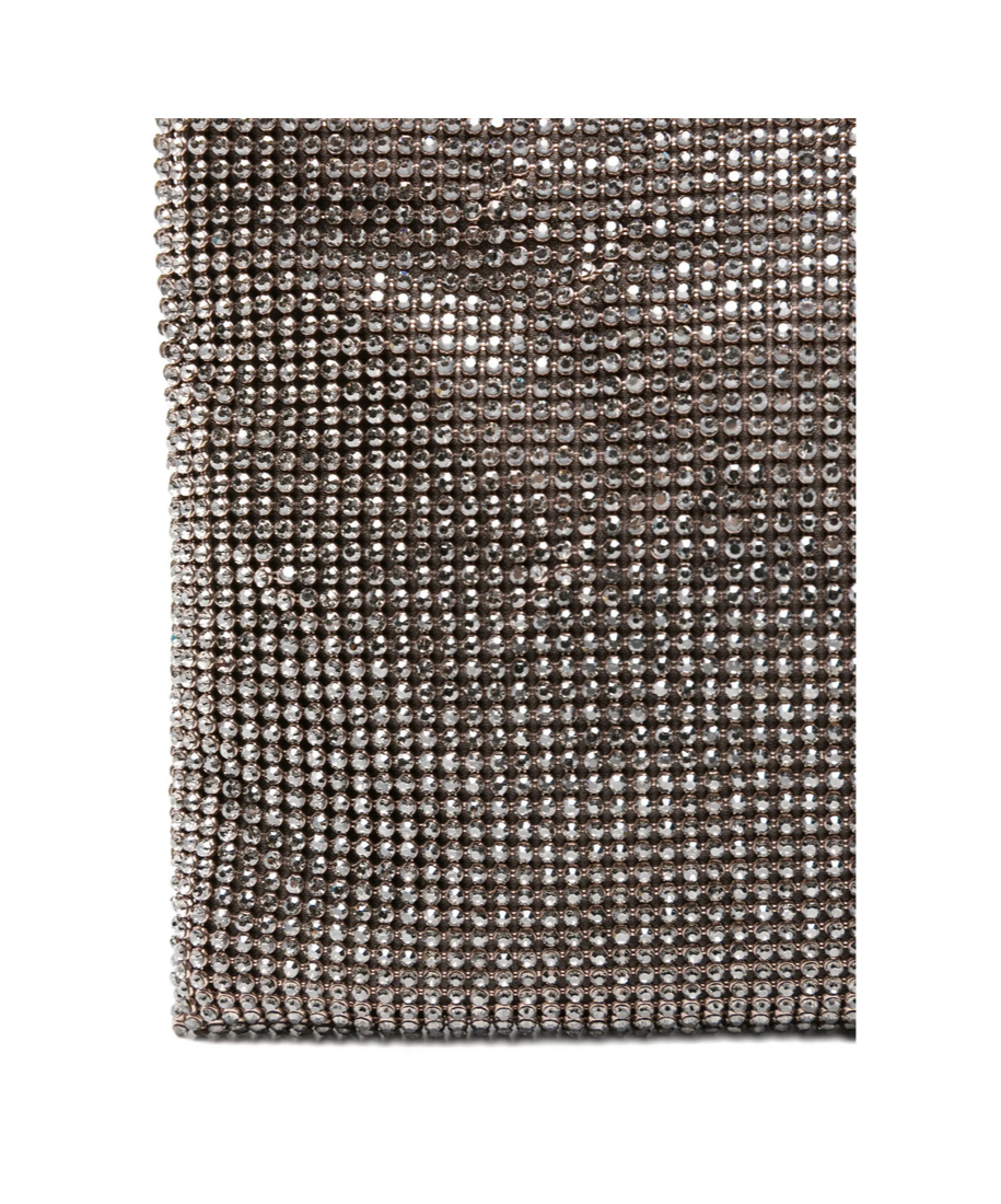 Benedetta Bruzziches La Petite Your Best Friend Chain Clutch In Silver