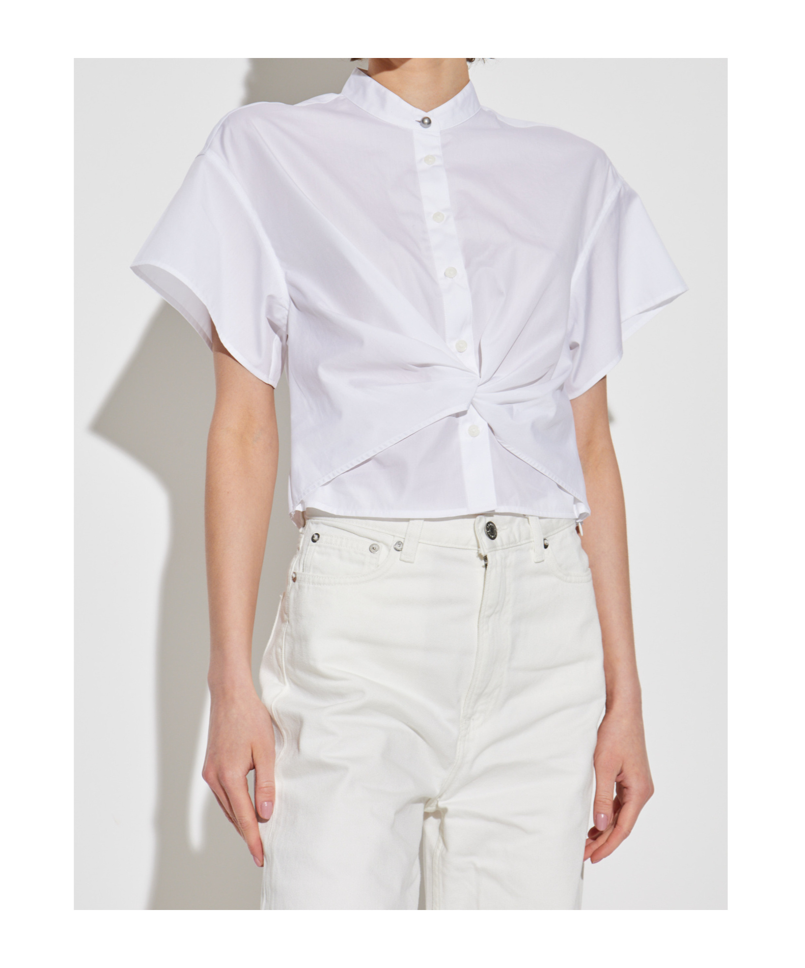 Rag & Bone Gretchen Short Sleeve Poplin Button-up Shirt