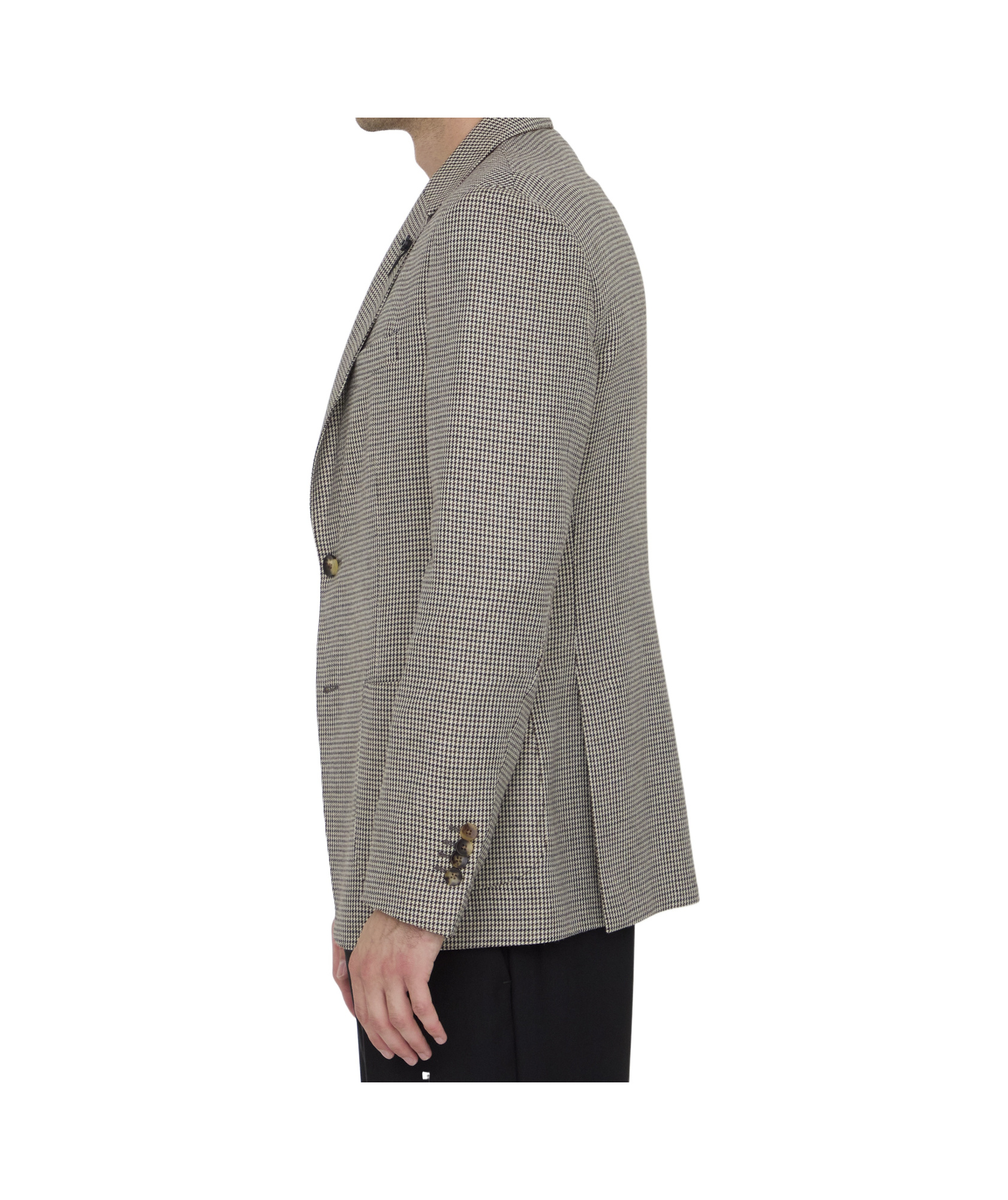 Lardini Houndstooth Jacket In Gray