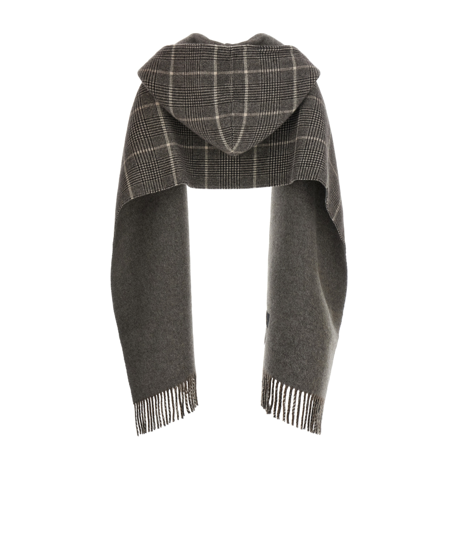 Brunello Cucinelli Checked Cashmere Scarf In Black