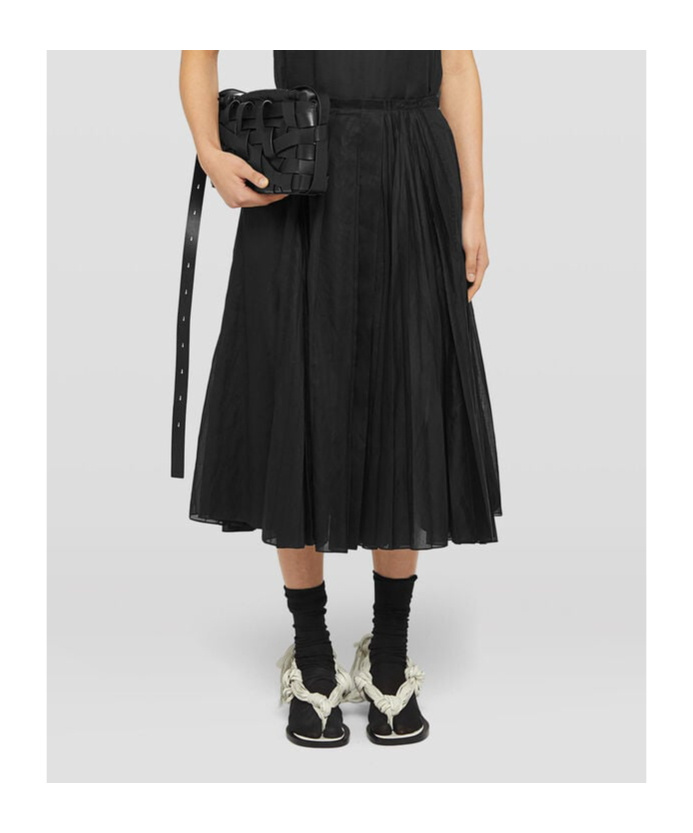Jil Sander A-line Pleated Skirt In Black