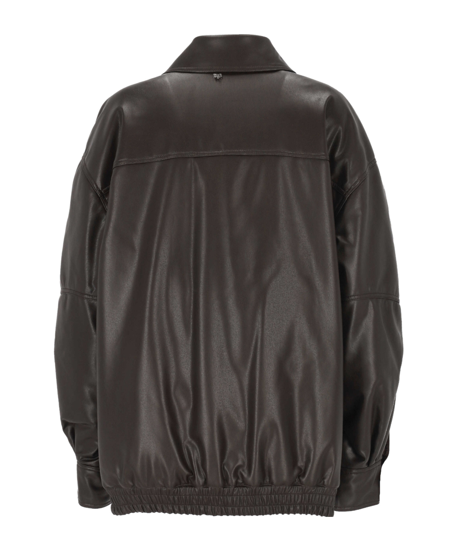 Aniye By Zippered Long-sleeved Leather Jacket In Brown