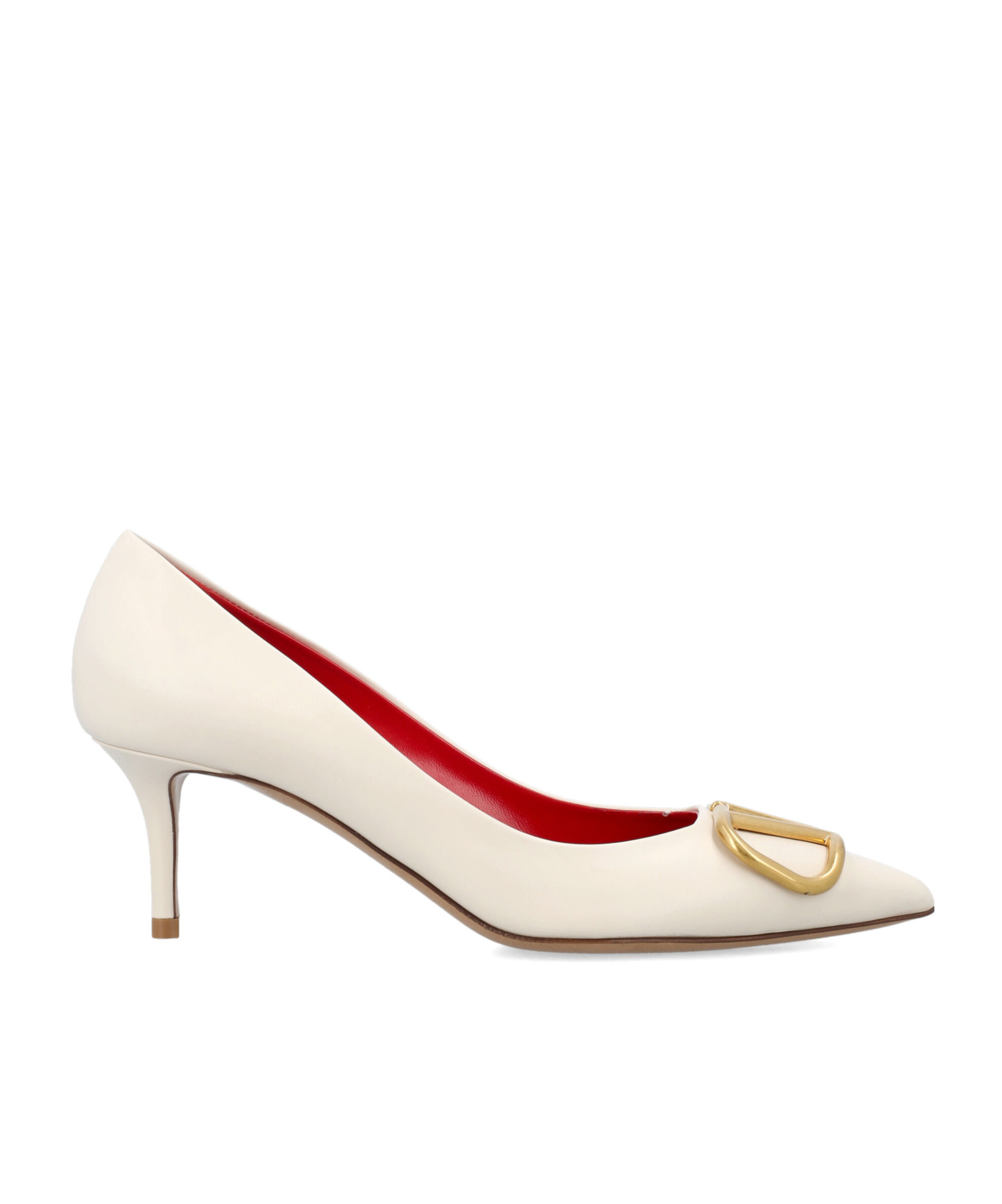 Valentino Vlogo Signature 80 Leather Pump In Nude