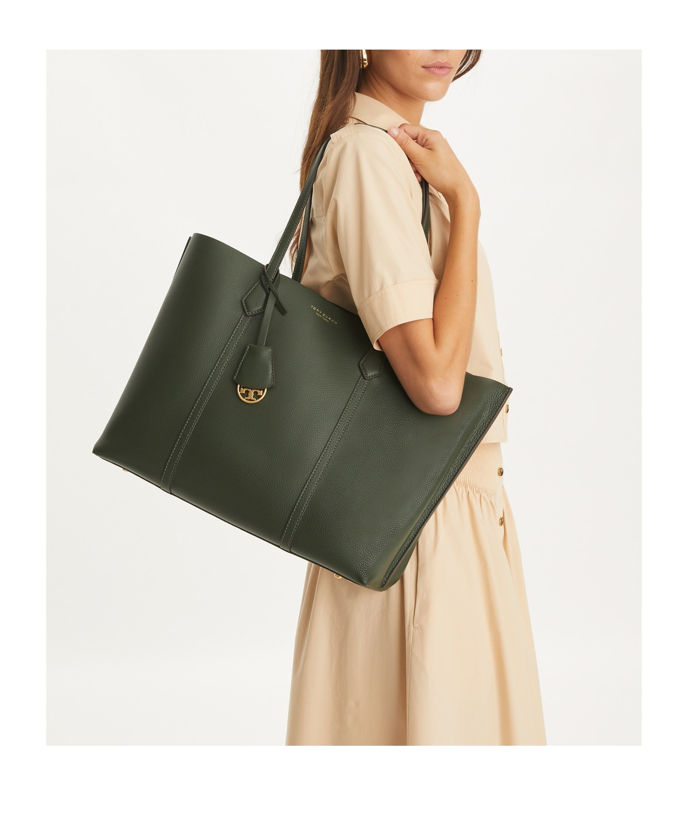 Tory Burch Double-handle Handbag In Green