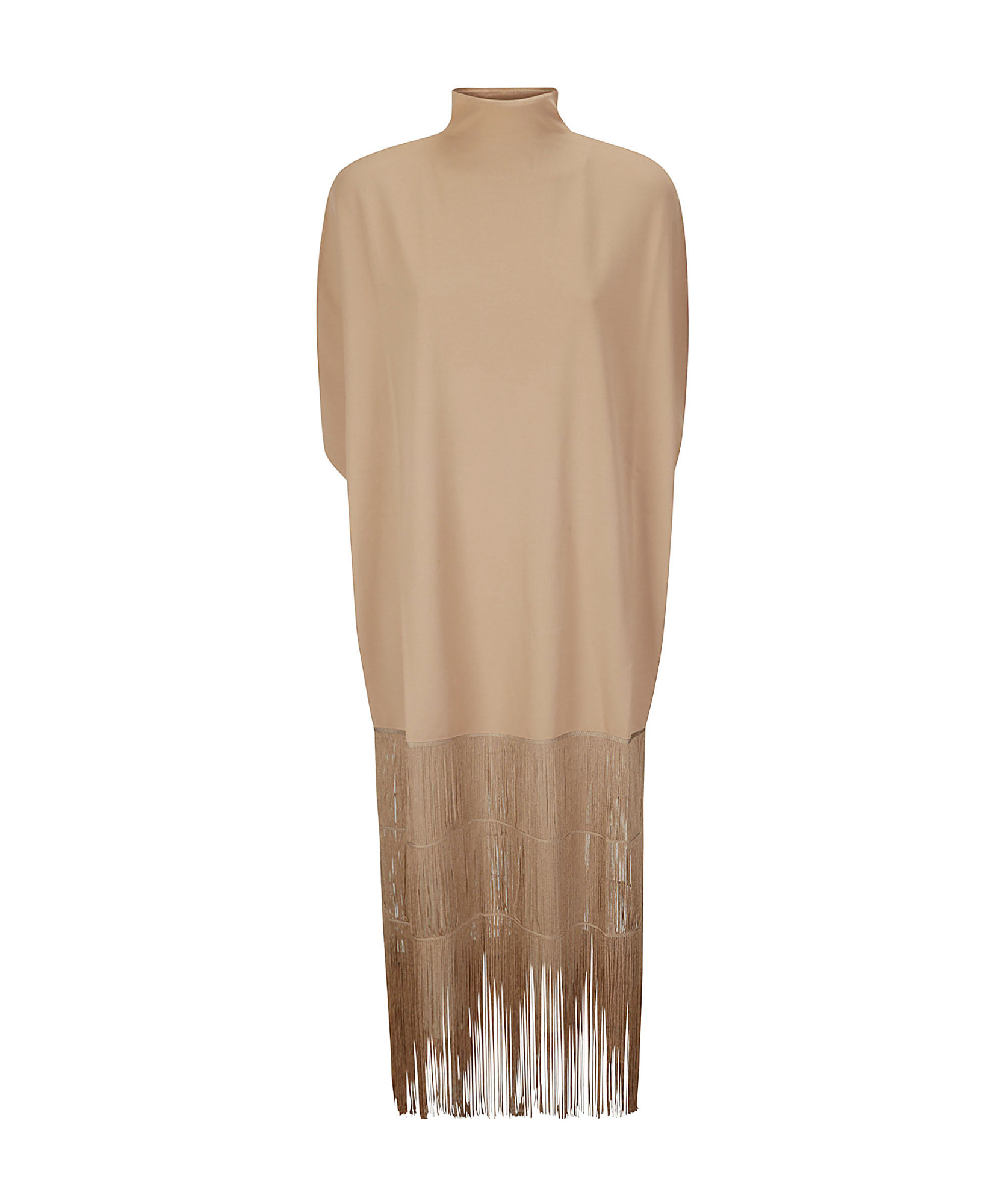 Khaite Olson Fringed Maxi Dress In Nude