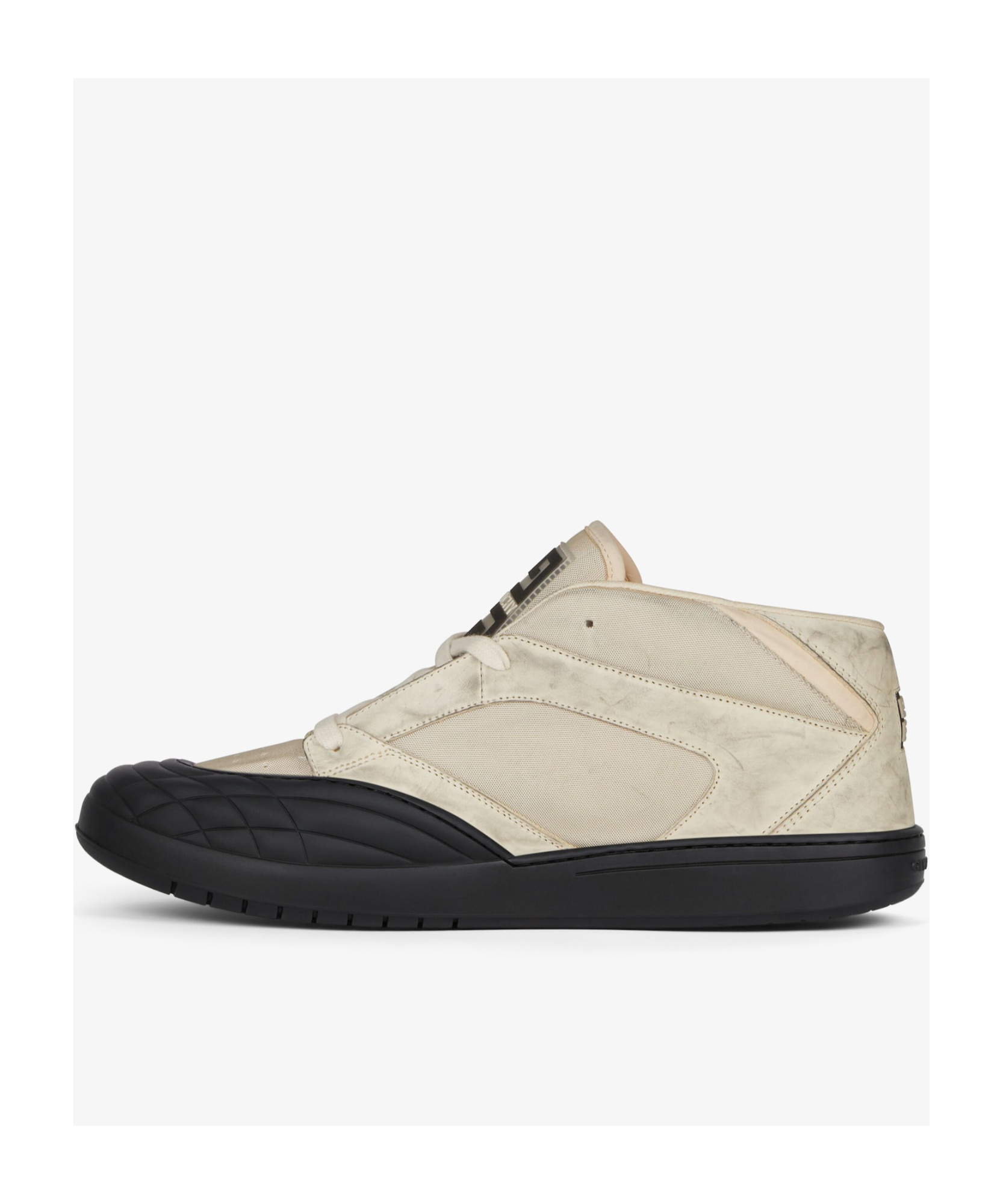 Givenchy Fabric And Leather Sneakers With Intentional Dirties In White