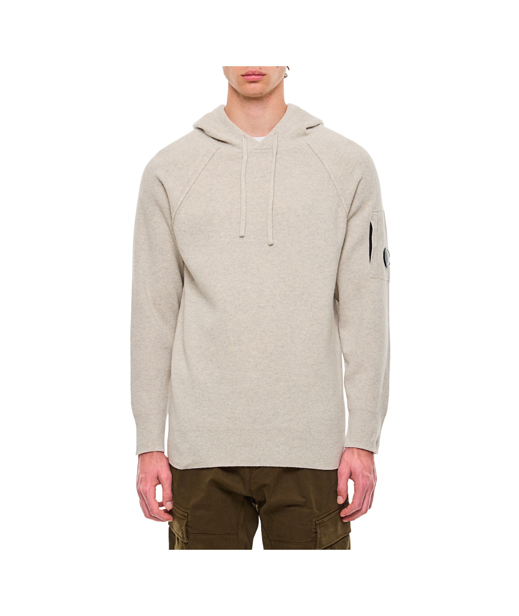 C.p. Company Cp Company Sea Island Cotton Sweatshirt With Logo In Nude