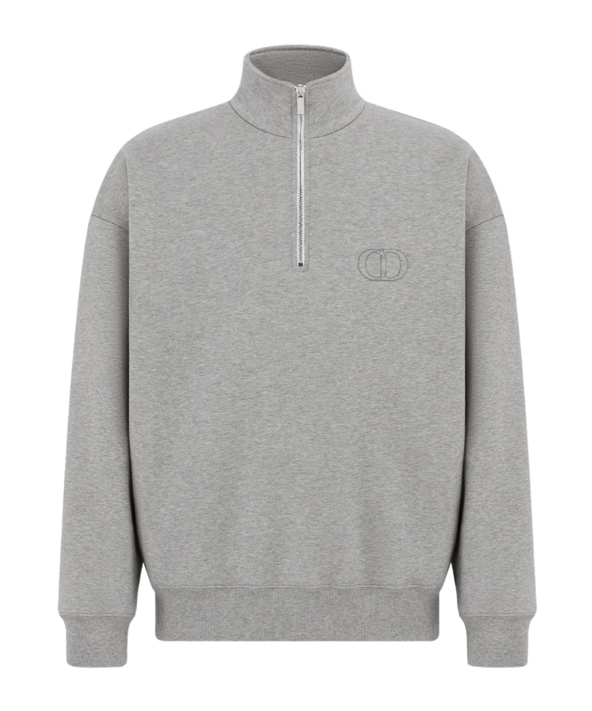 Dior Cd Icon Half-zip Sweatshirt In Gray