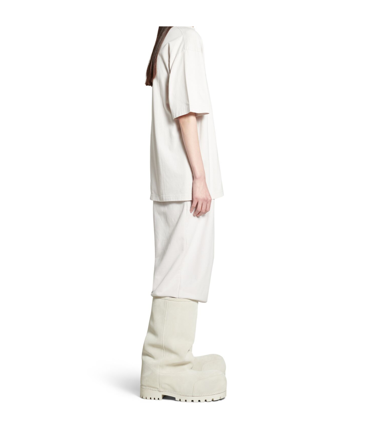 Balenciaga 'activewear' Stretch Jersey T-shirt In White