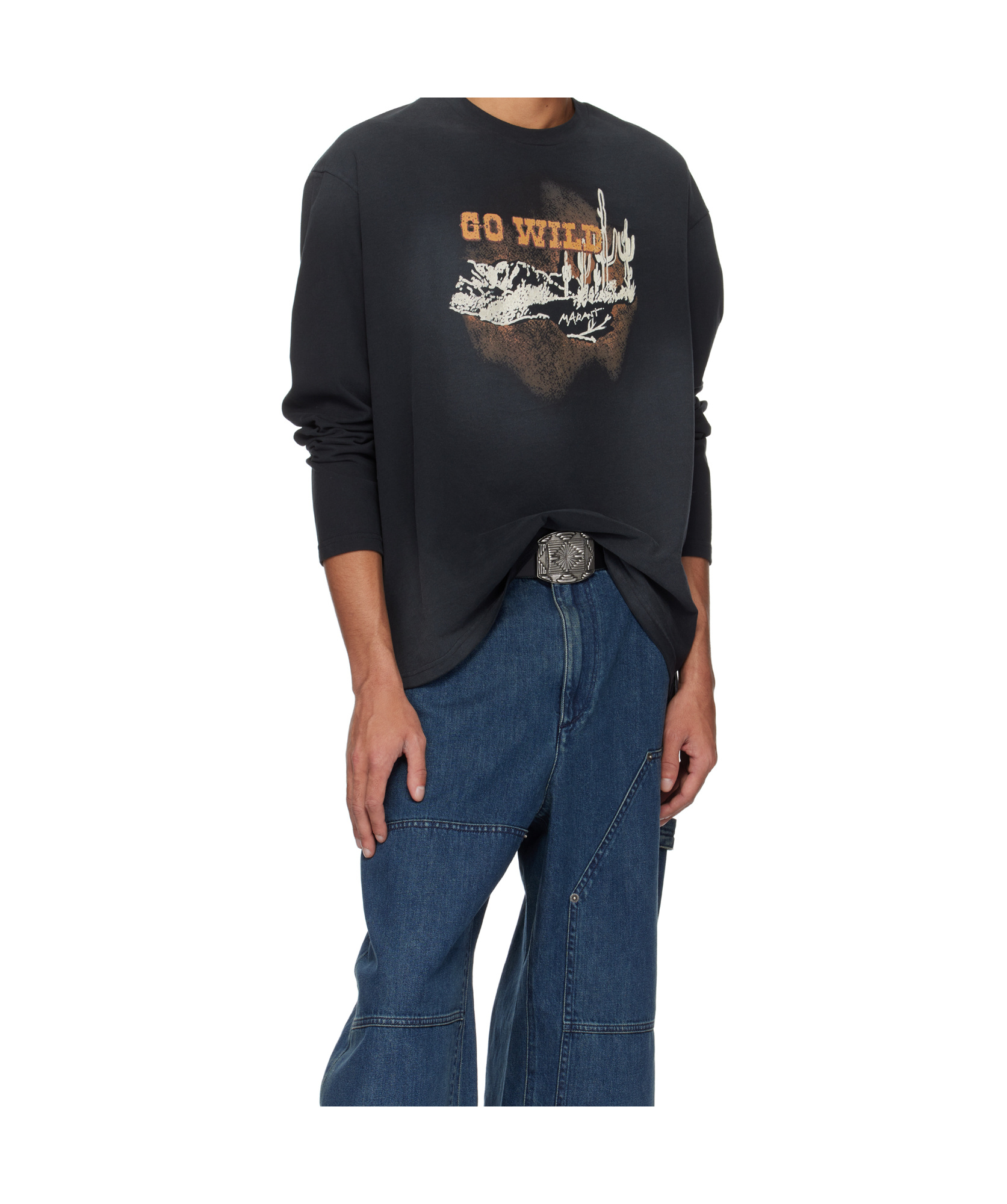 Isabel Marant Long-sleeved T-shirt In Black