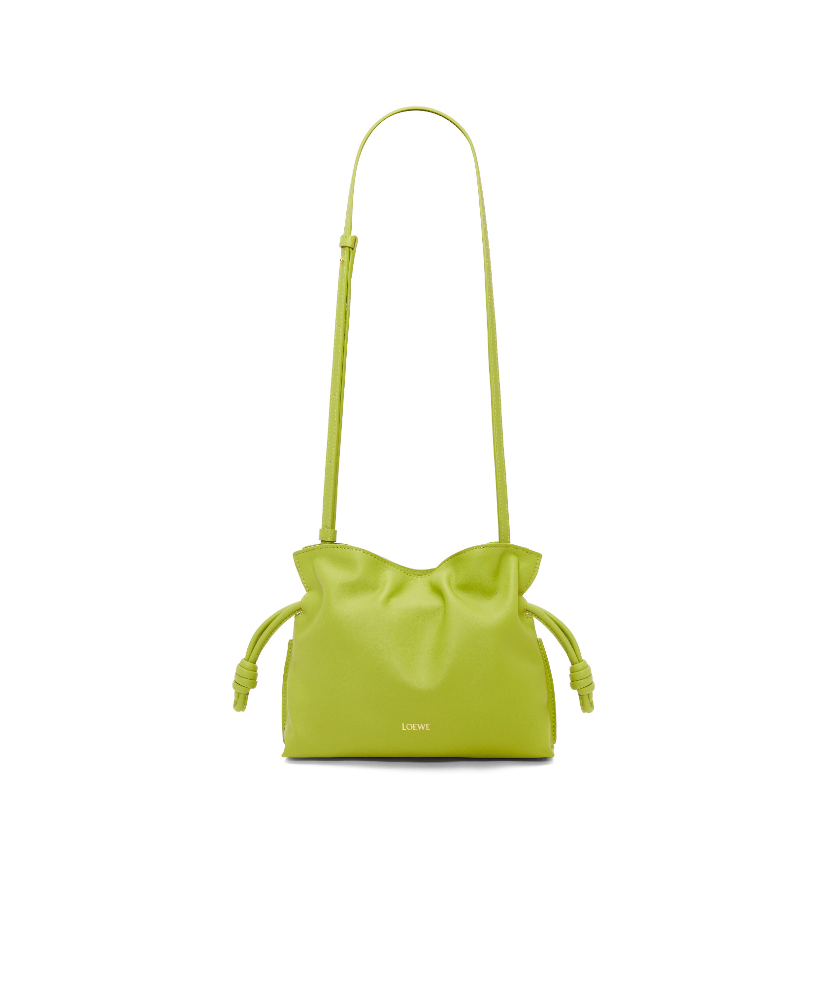 Loewe Mini Flamenco Clutch In Nappa Calfskin In Green