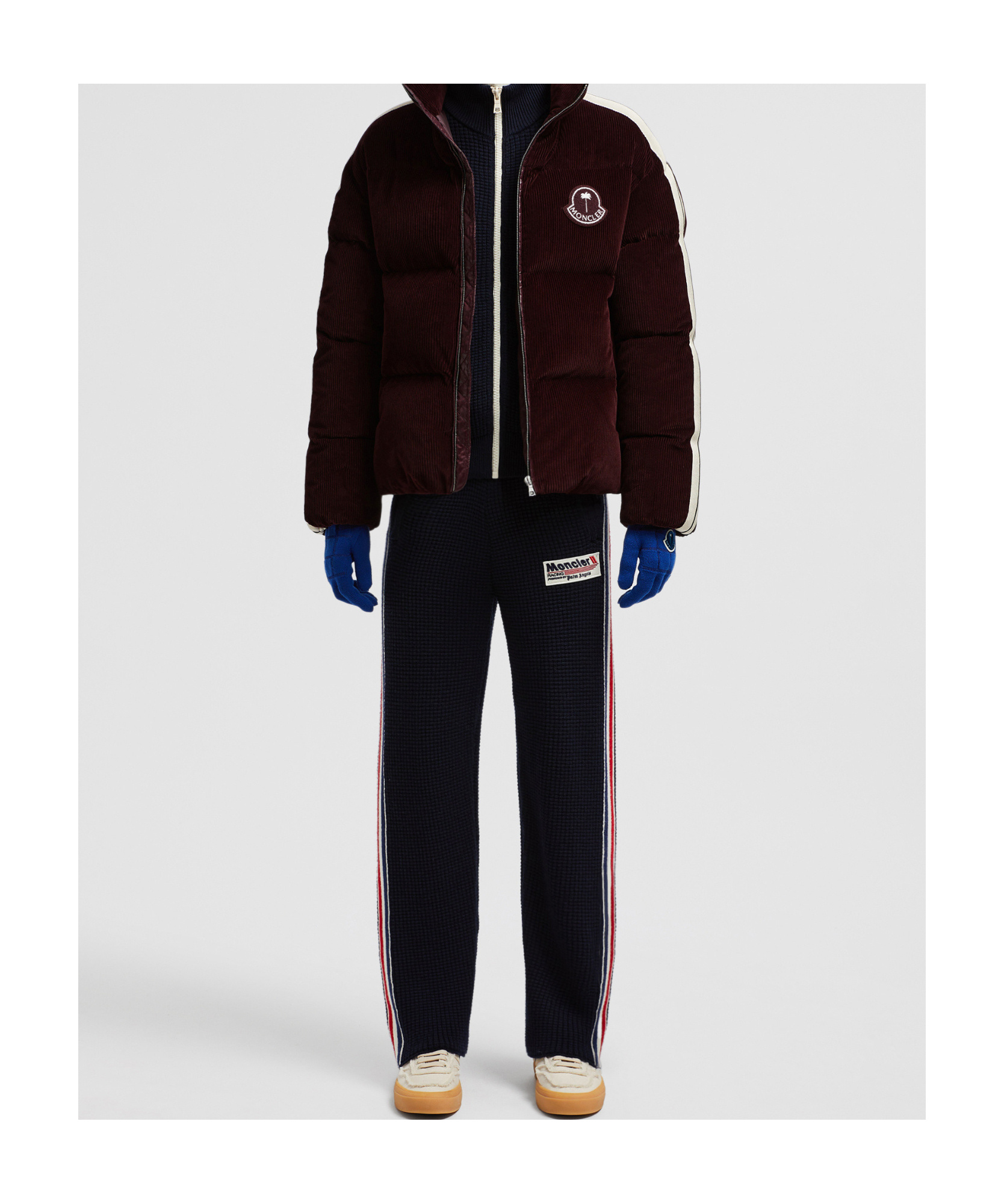 Moncler X Palm Angels Wool Sweatpants In Blue