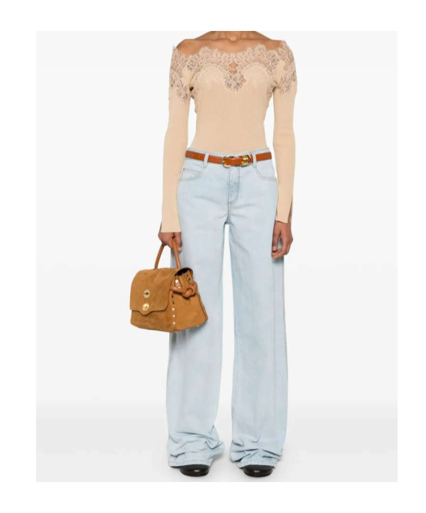 Ermanno Scervino Jeans Mit Weitem Bein In Blue