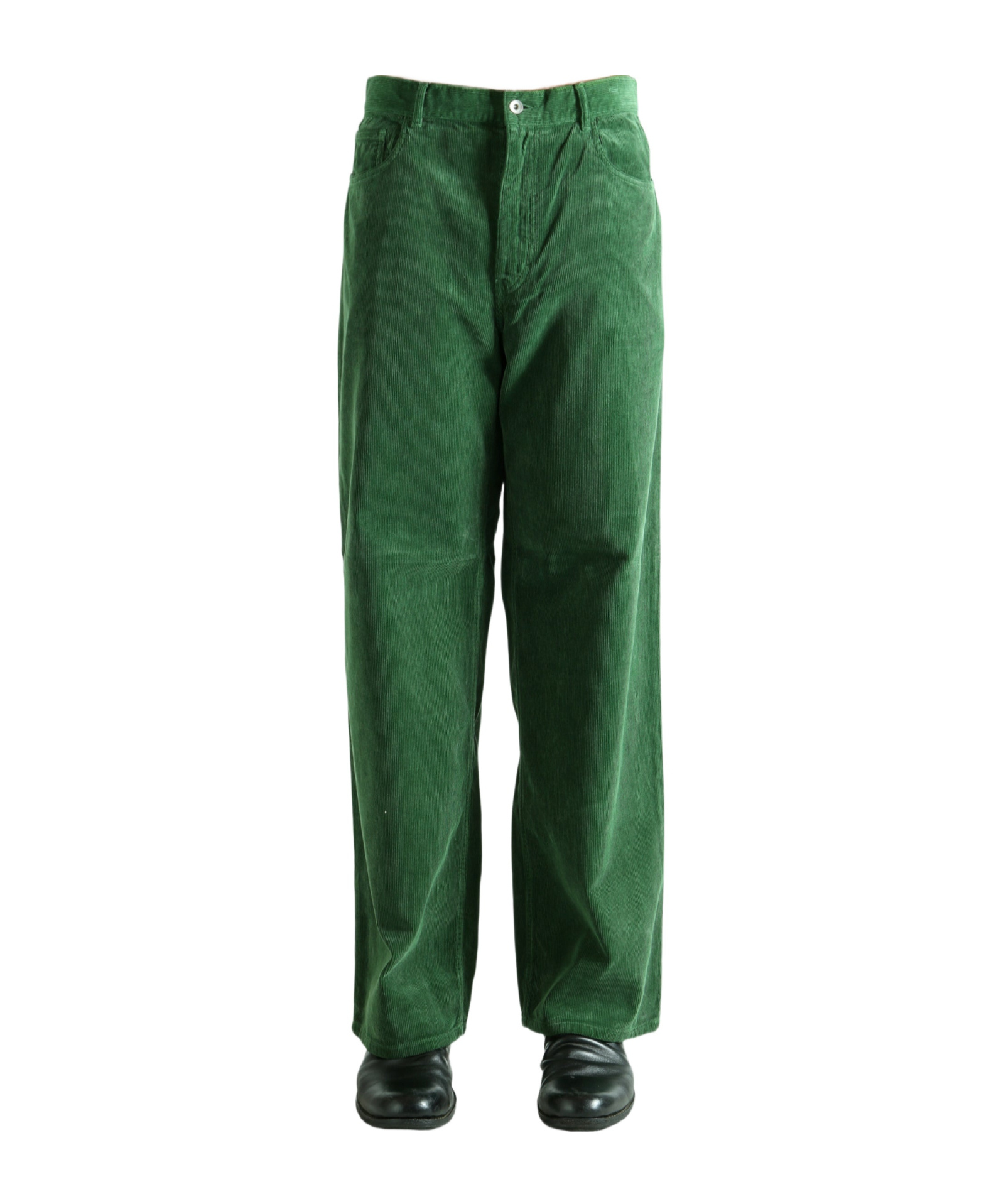 Auralee Belt Loop Casual Pants In Green