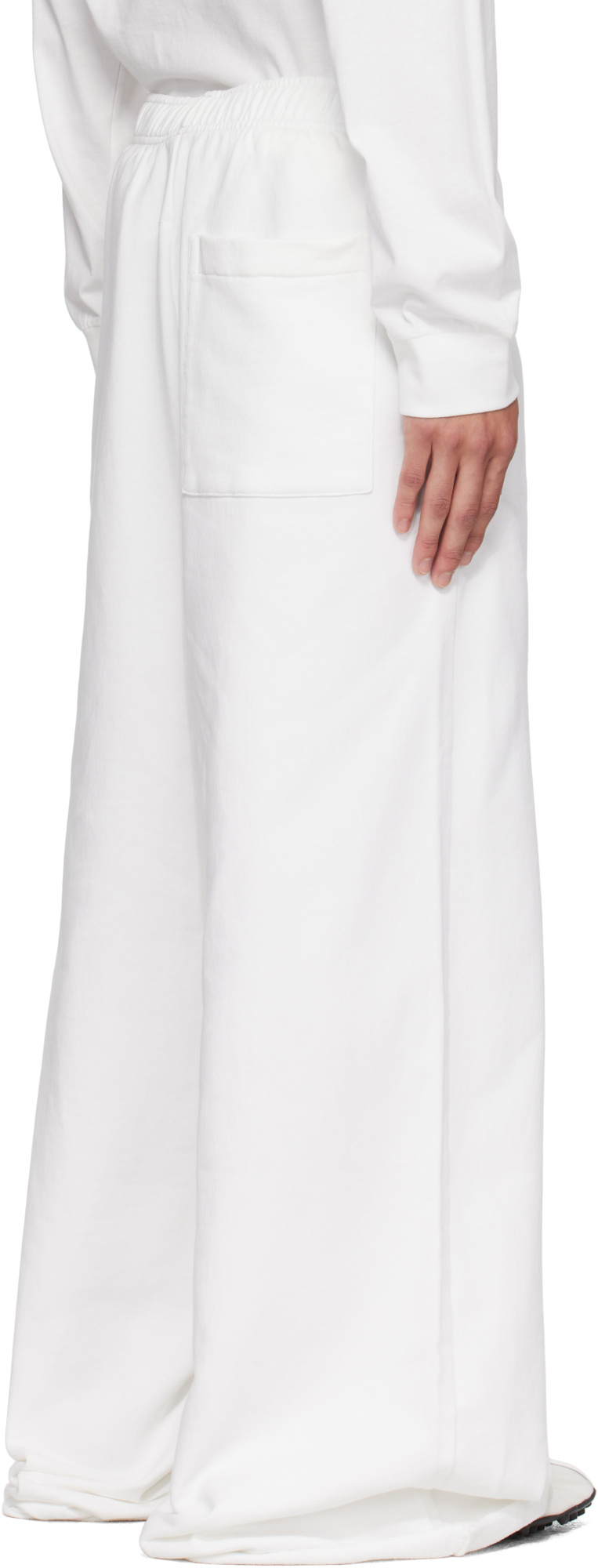 Mm6 Maison Margiela Drawstring Sweatpants In White