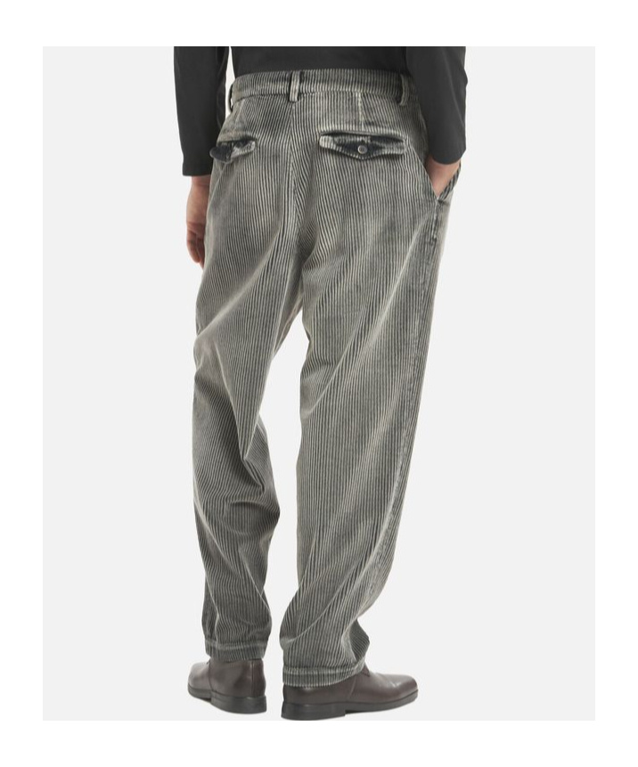 Barena Venezia Ribbed Corduroy Trousers In Gray