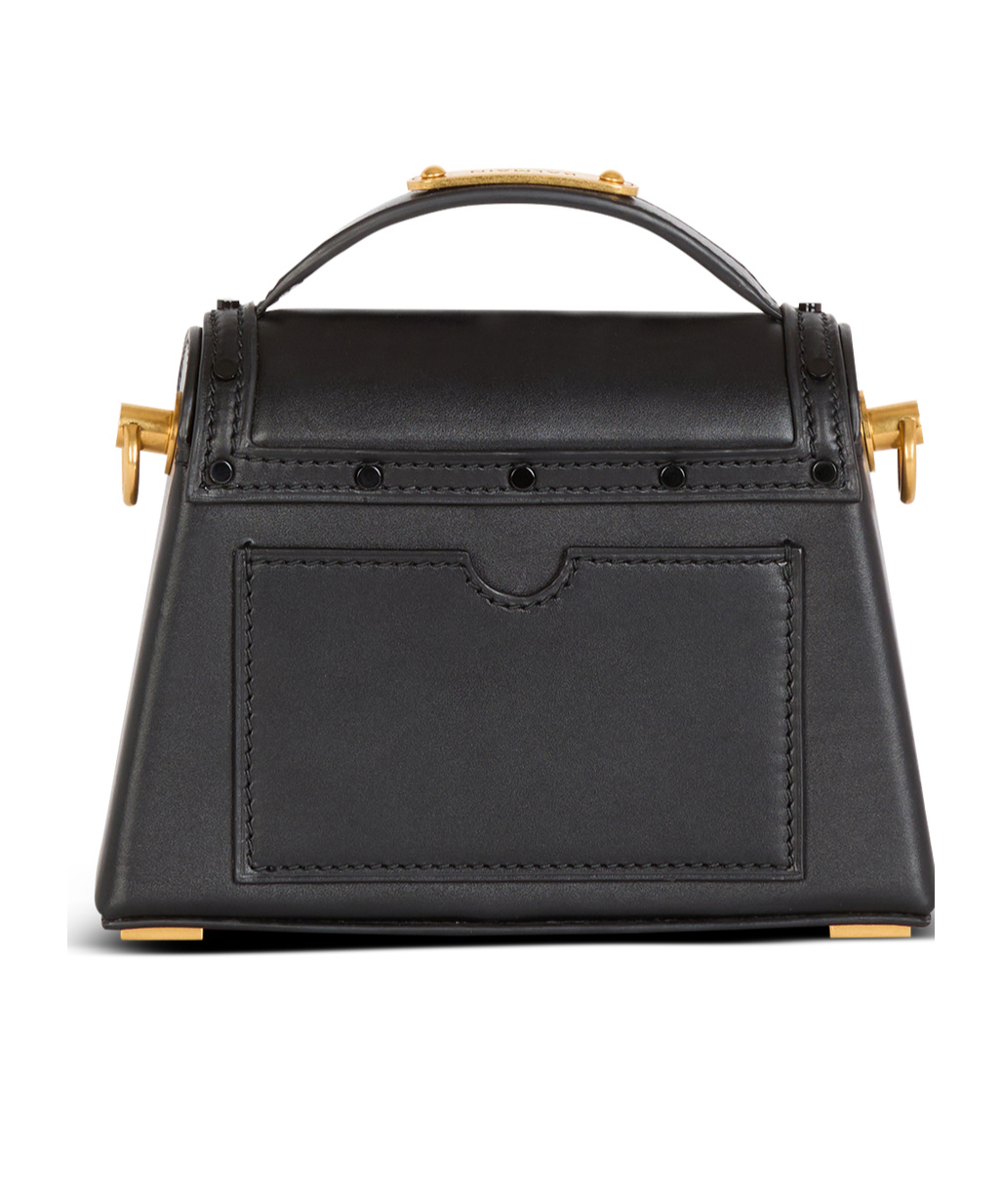 Balmain Small B-buzz Dynasty Leather Shoulder Bag In Black