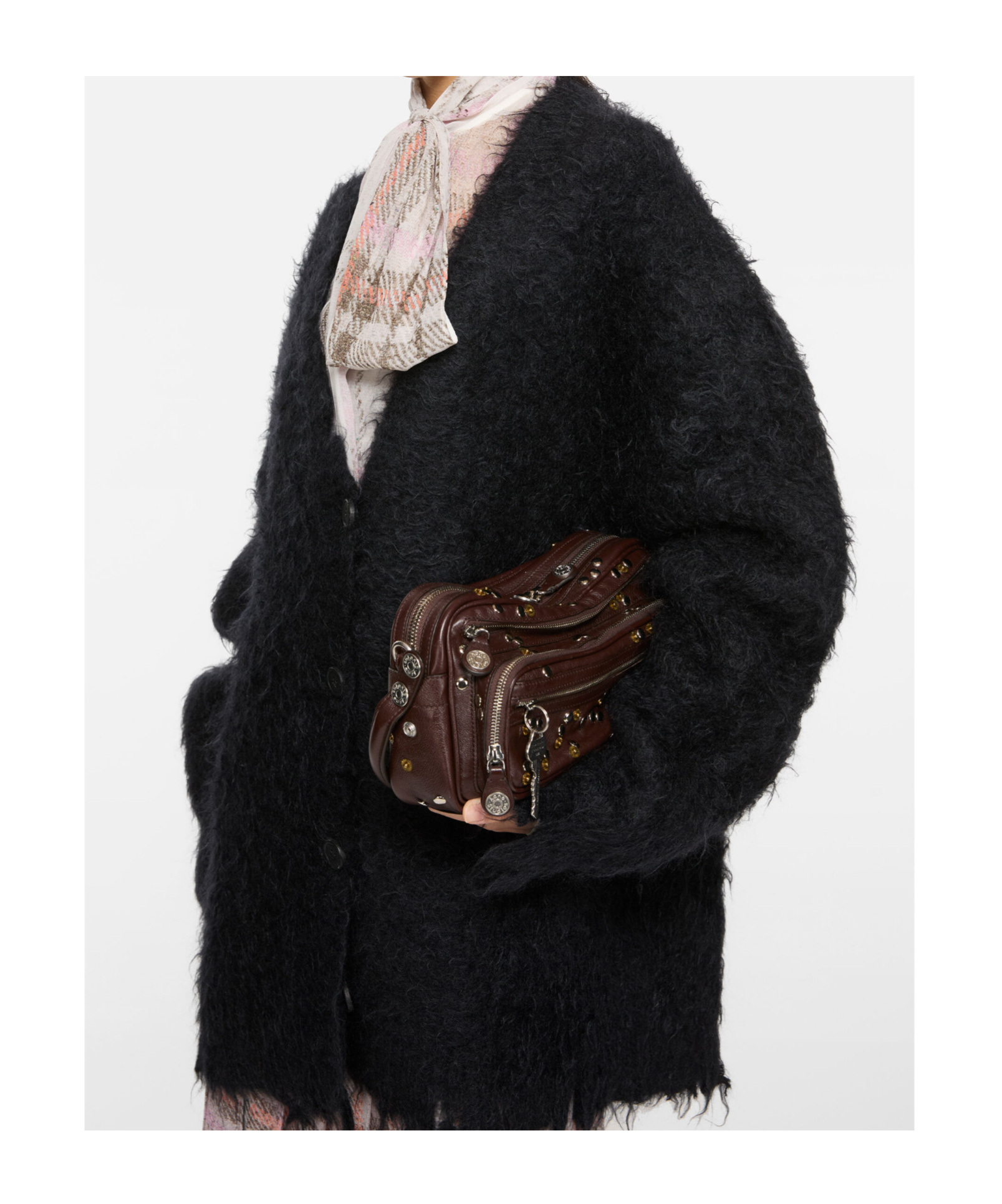 Acne Studios Long-sleeved Wool Cardigan In Black