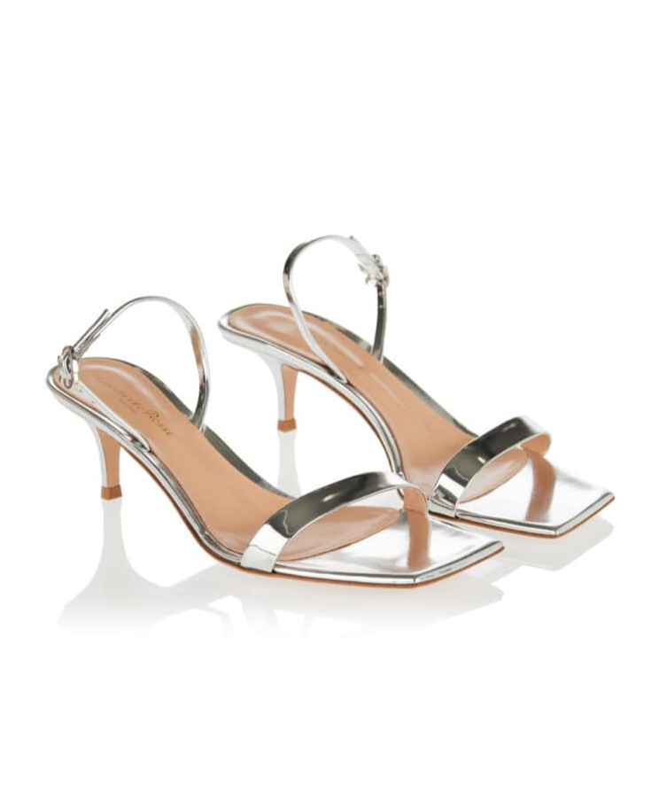 Gianvito Rossi Square-toe 65mm Heeled Sandals In Gold