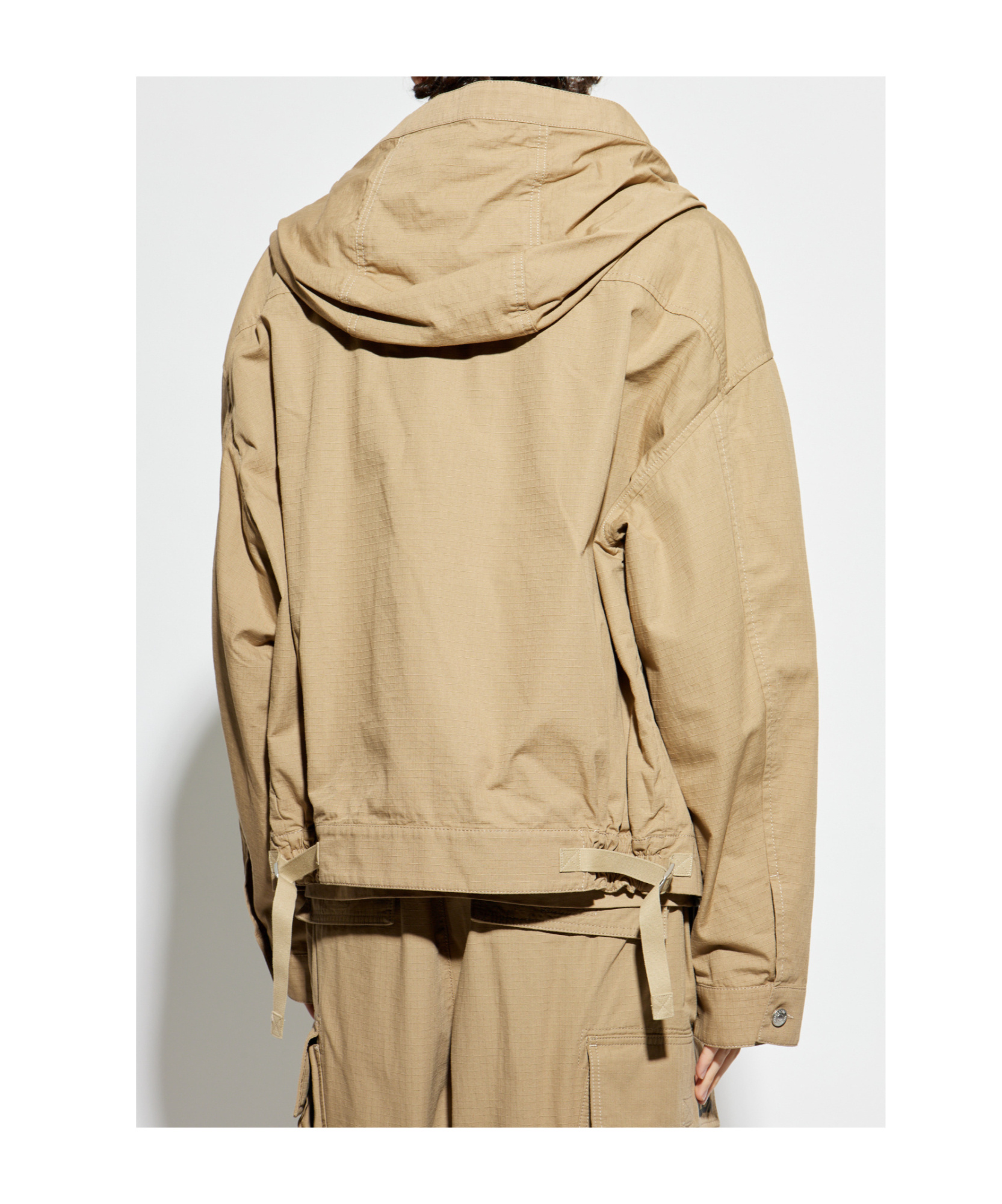 Dsquared2 Logo-print Hooded Jacket In Nude