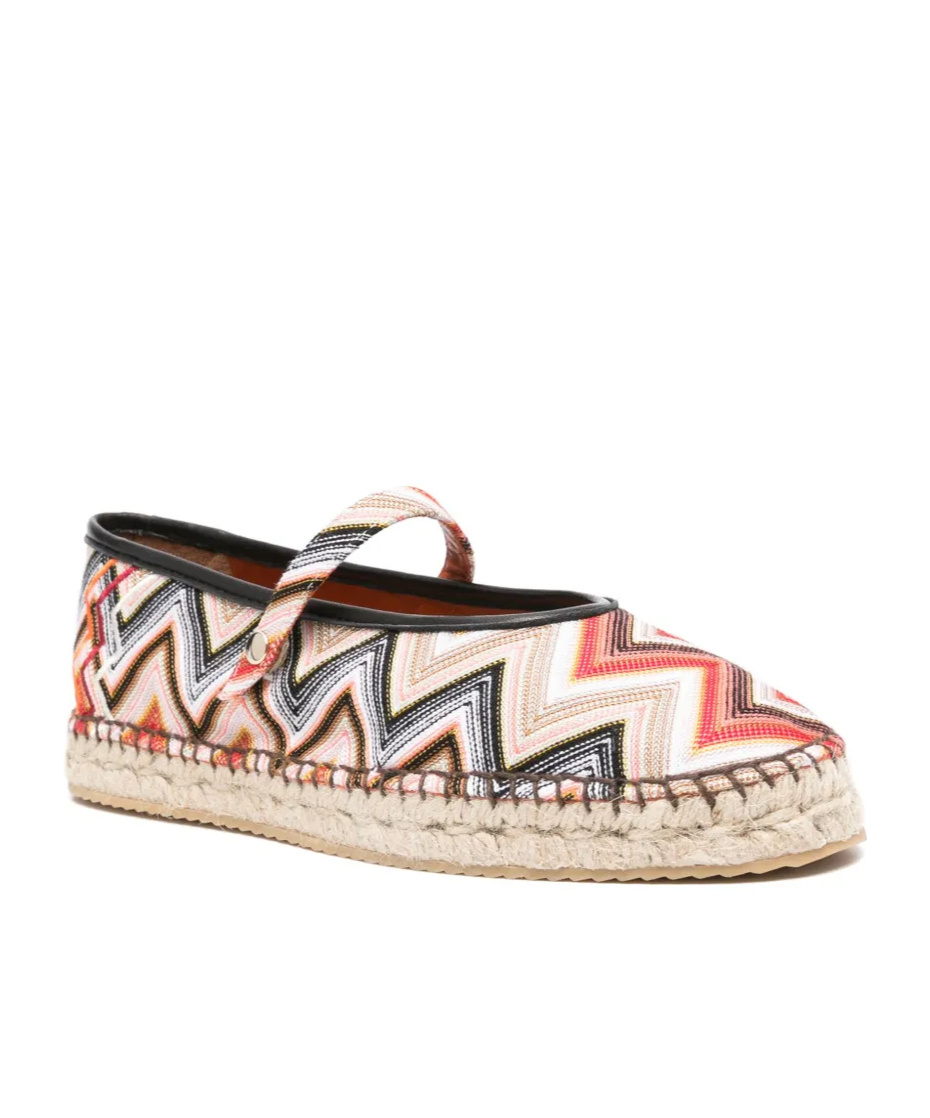 Missoni Zigzag Espadrilles In Nude