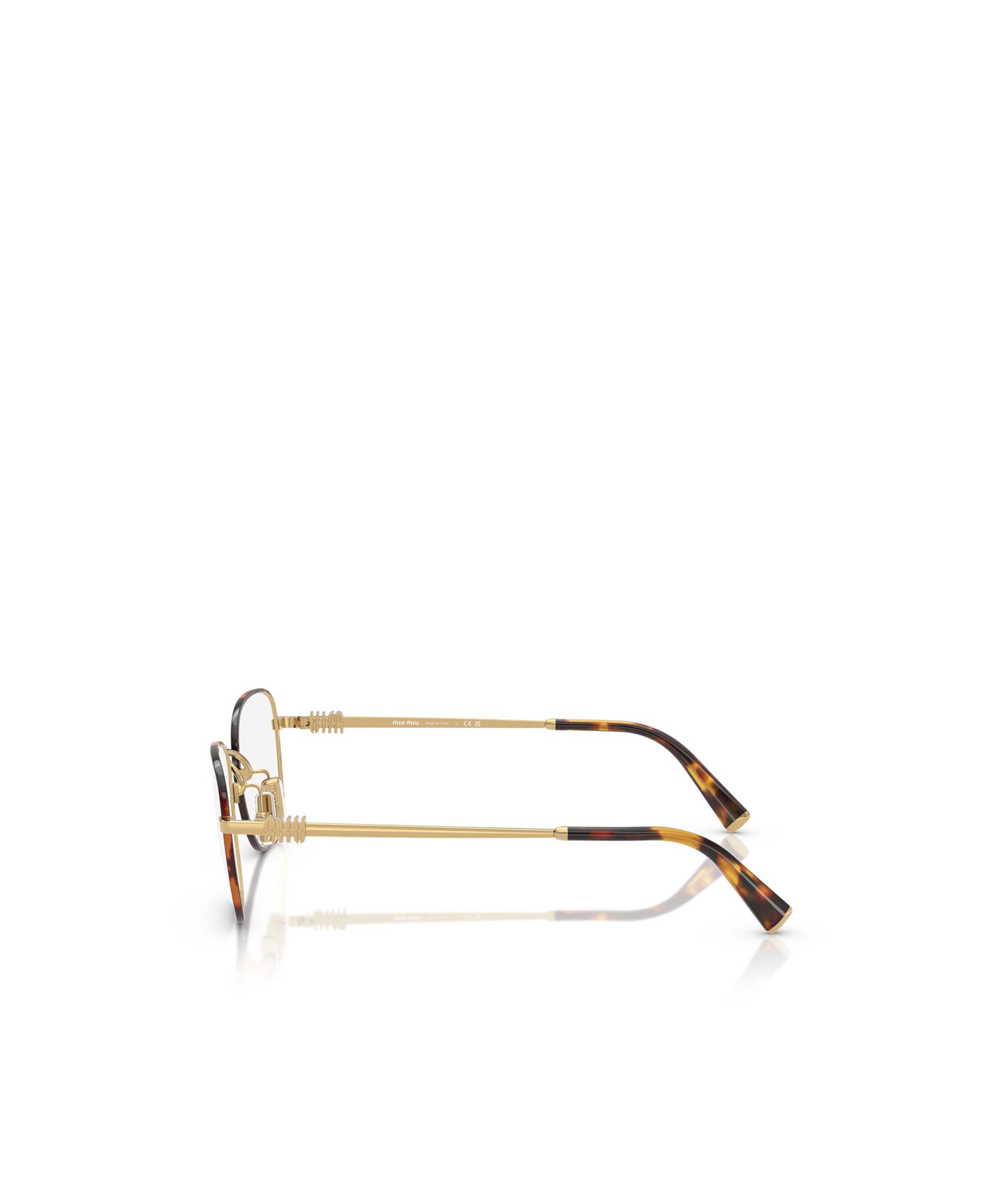 Miu Miu Logo-lettering Glasses In Transparent