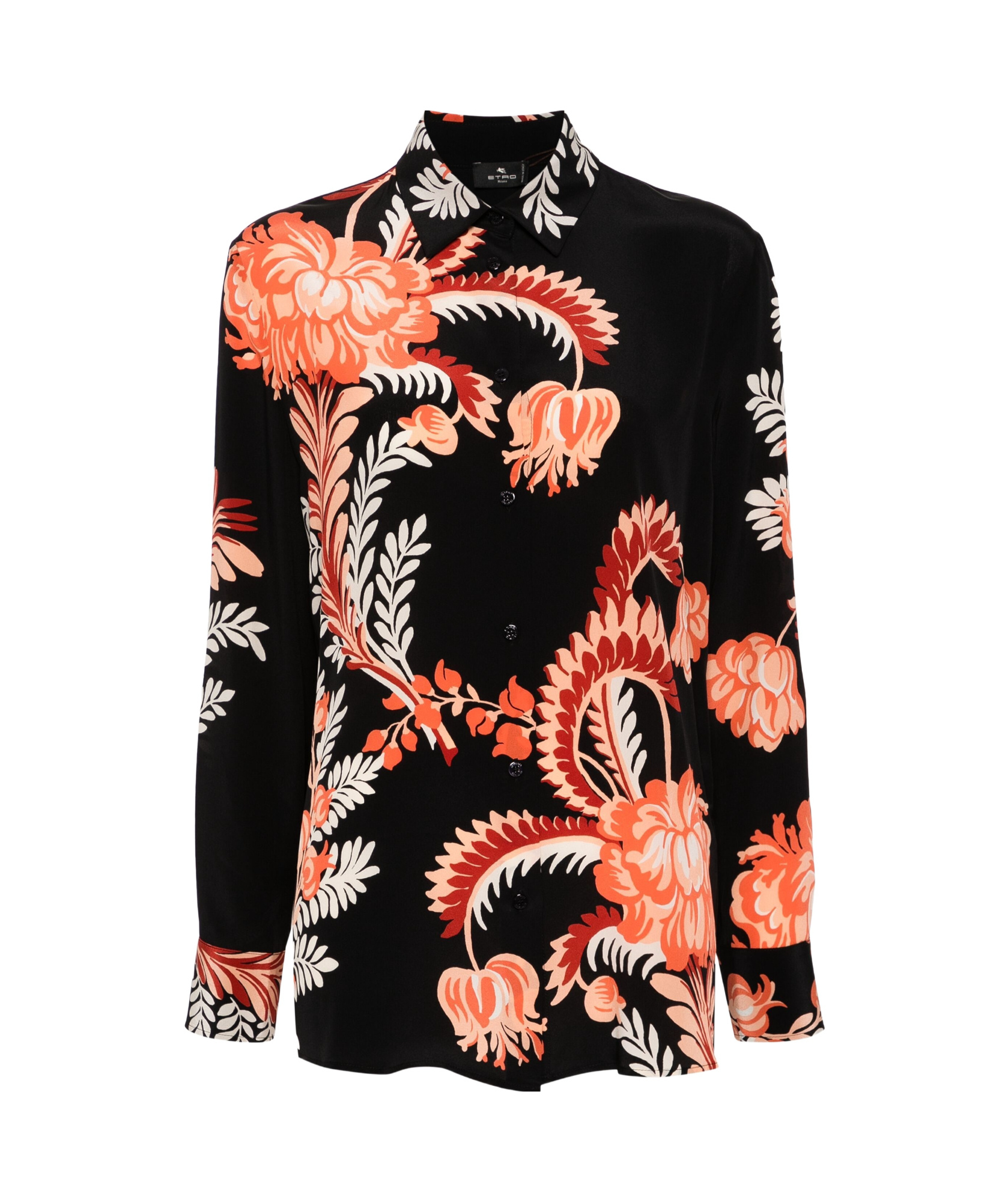 Etro Printed Silk Crêpe De Chine Blouse In Black
