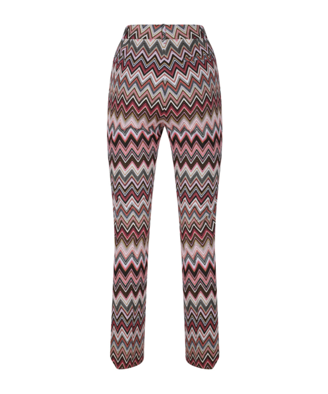 Missoni Chevron Pattern Elastic Waistband Trousers In Gray