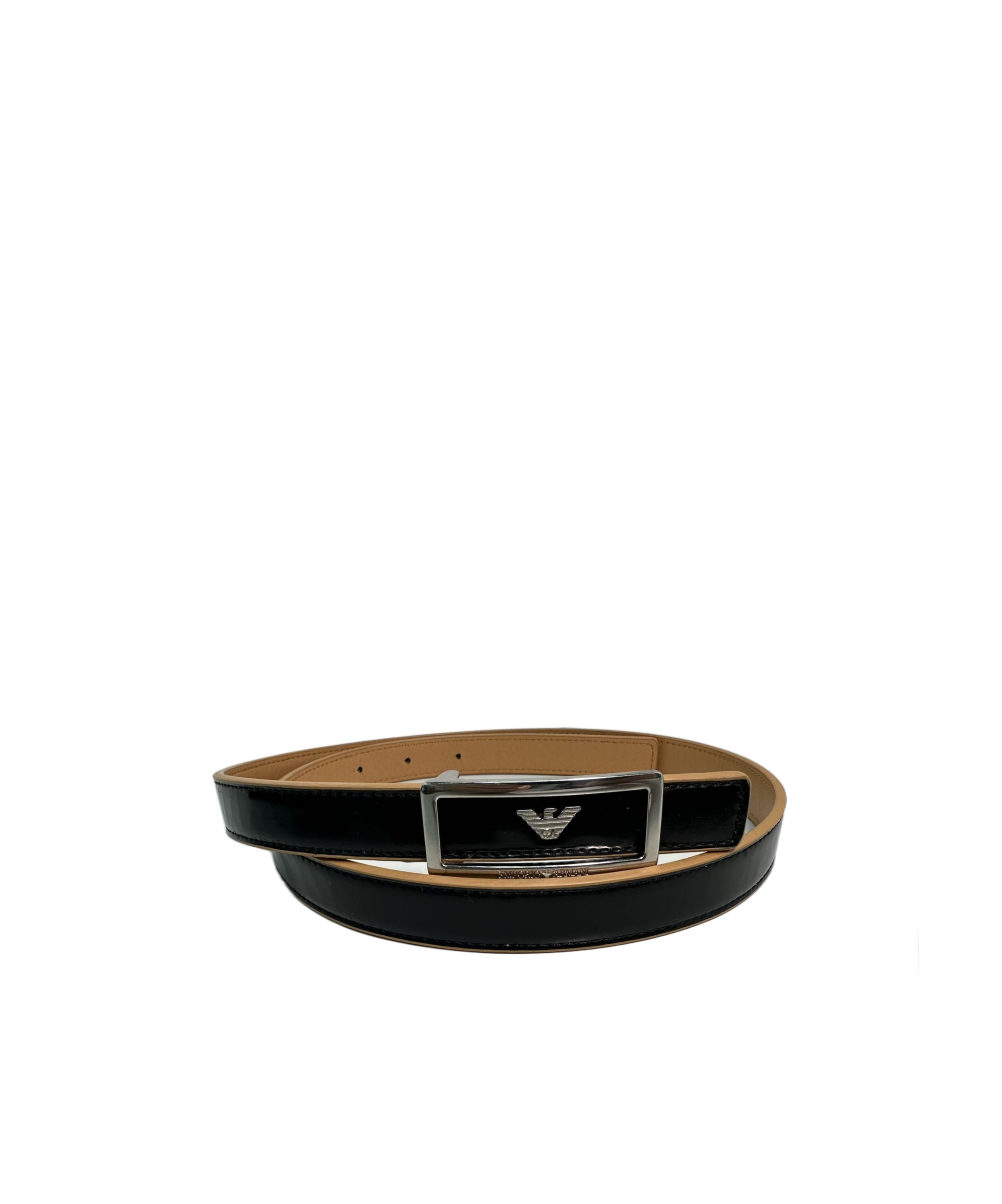 EMPORIO ARMANI EAGLE LABEL DOUBLE-SIDED BELT