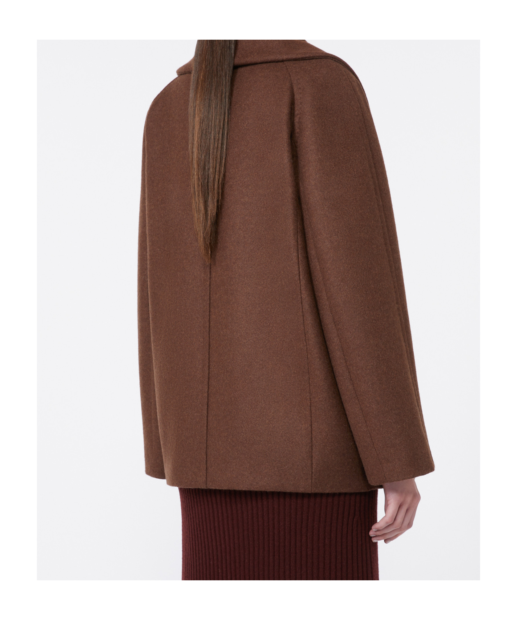 Max Mara Chaquetón De Lana Y Camello In Brown