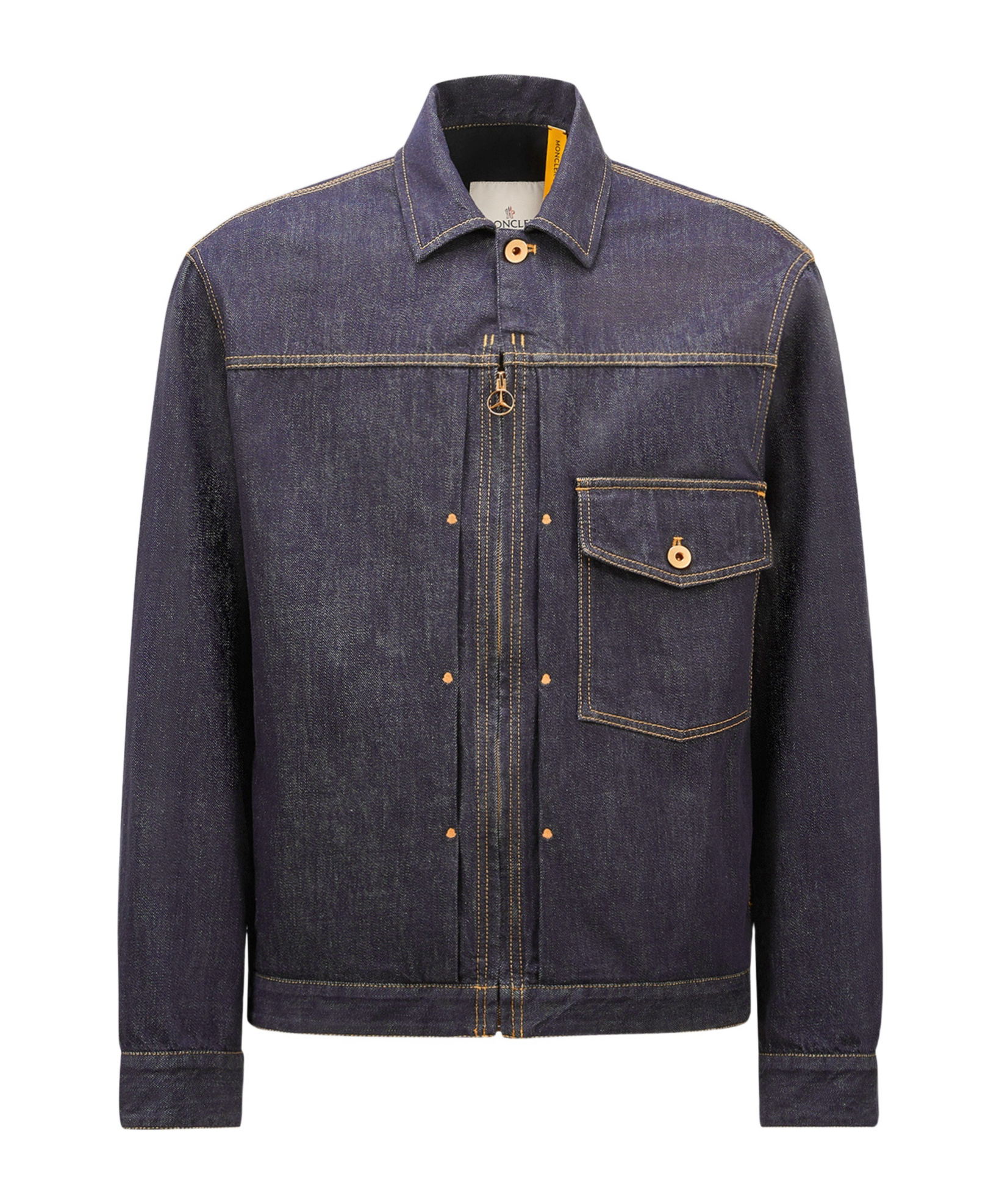 Moncler Veste En Denim Nepit X Mercedes-benz By Nigo In Denim Blue