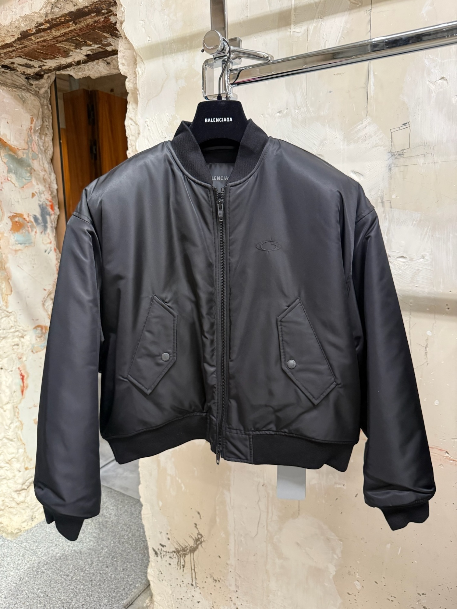 Balenciaga Bomber Jacket In Black