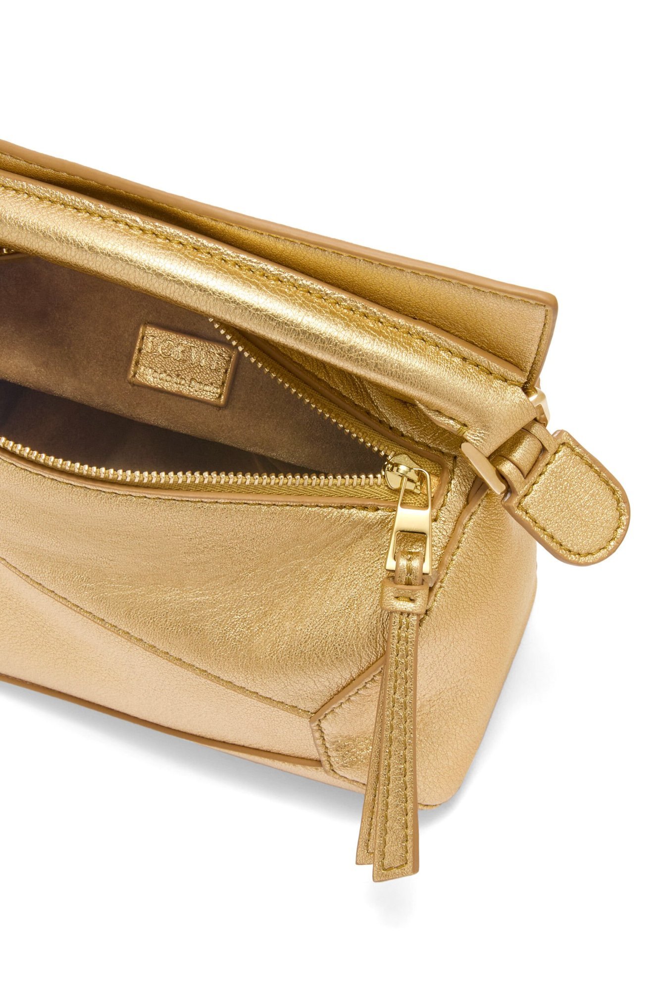 Loewe Small Cubi Anagram Jacquard Canvas And Leather Shoulder Bag In Nude