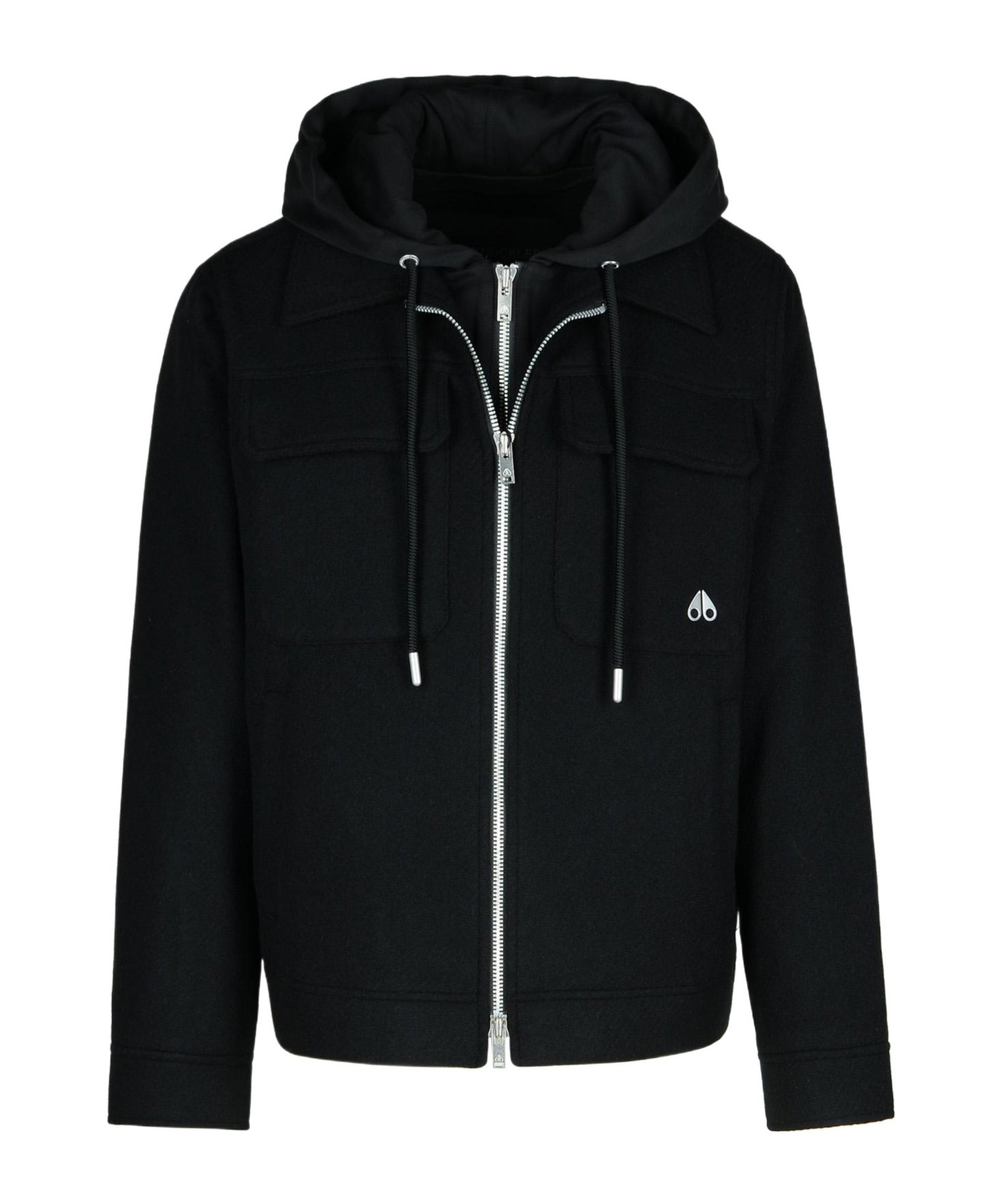 MOOSE KNUCKLES ZIPPERED HOODED JACKET 